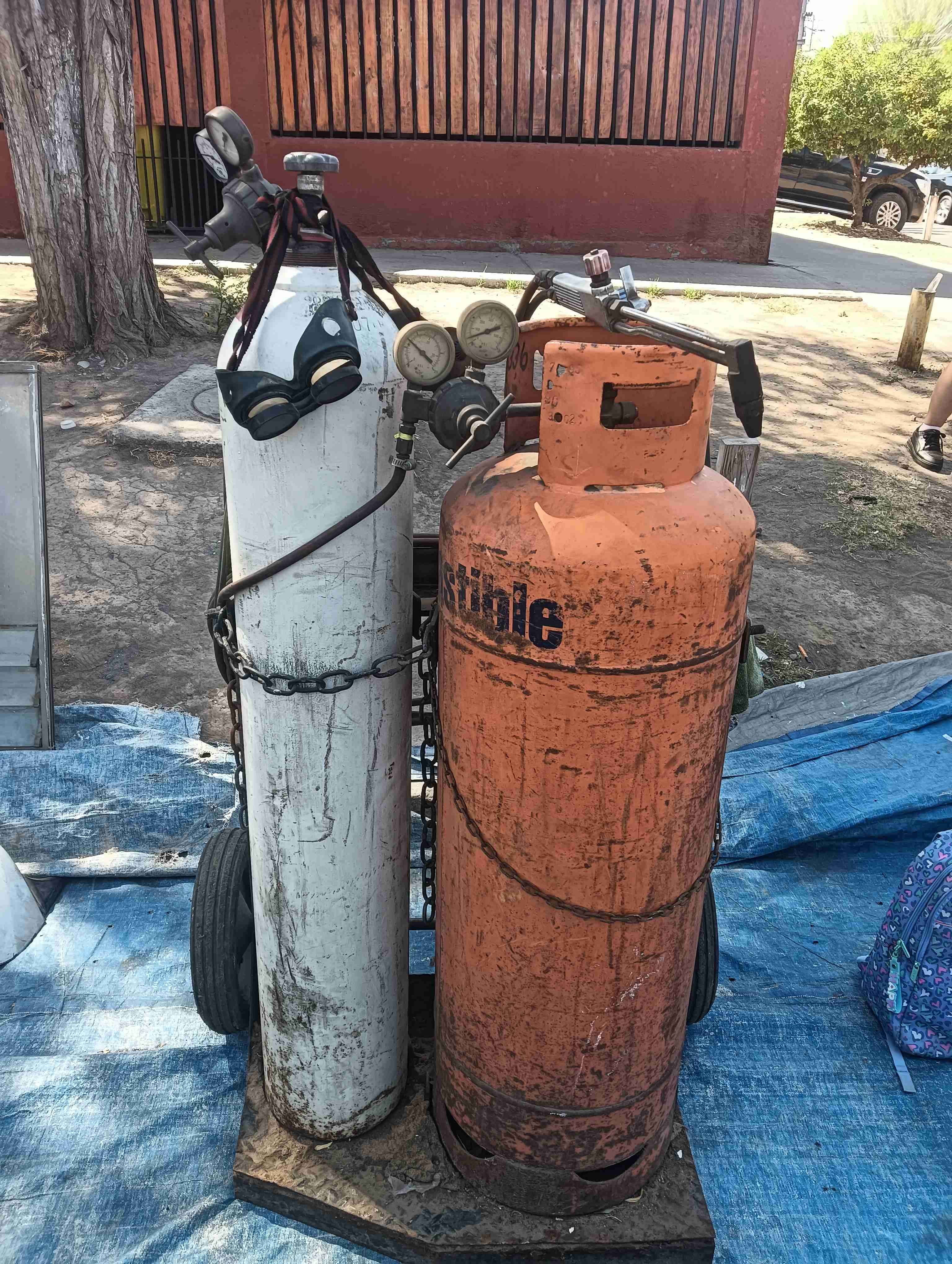 Equipo de oxígeno completo con llega y pistola