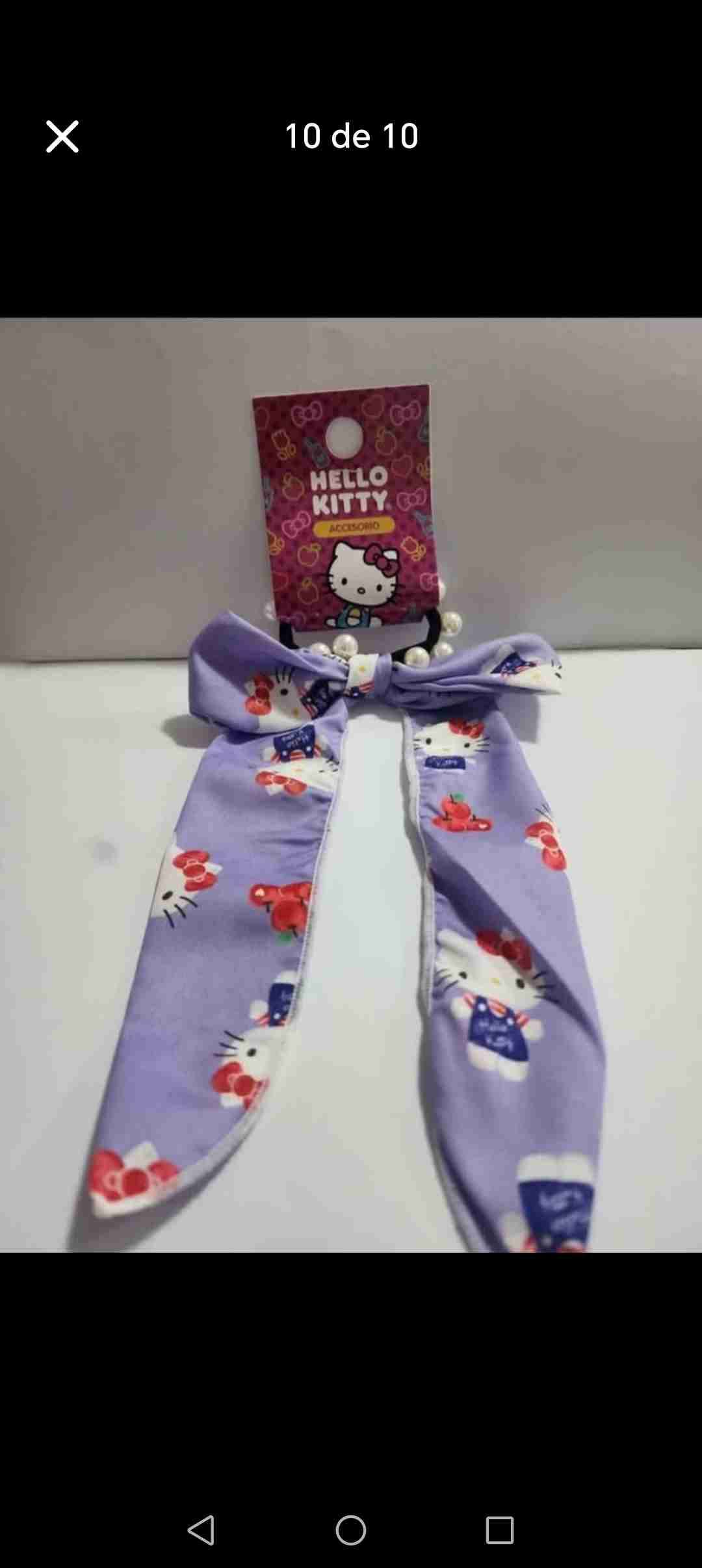 Coletero con Cinta Hello Kitty lila estampada