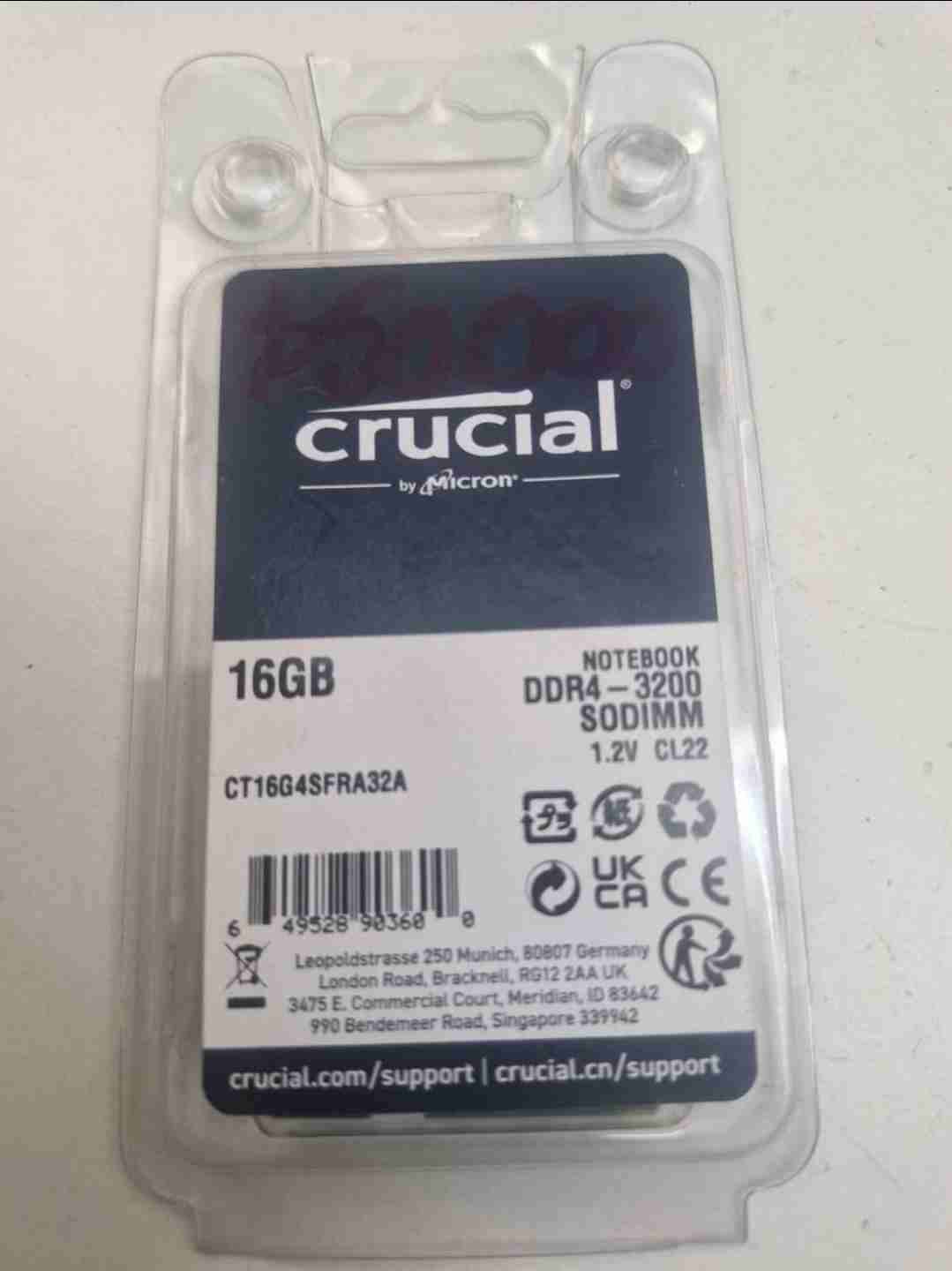 Memoria RAM Crucial 16GB DDR4