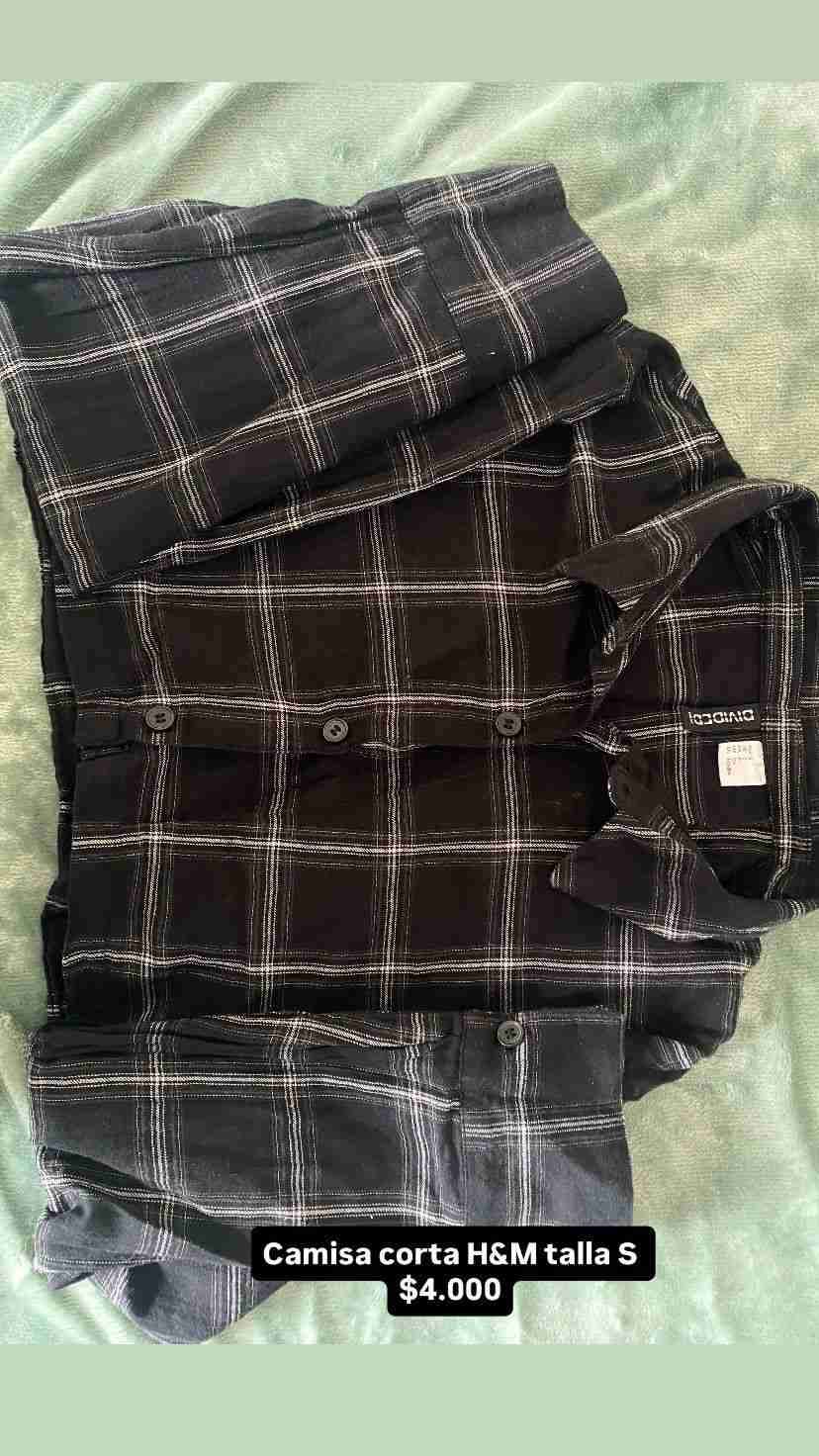 Camisa corta H&M a cuadros