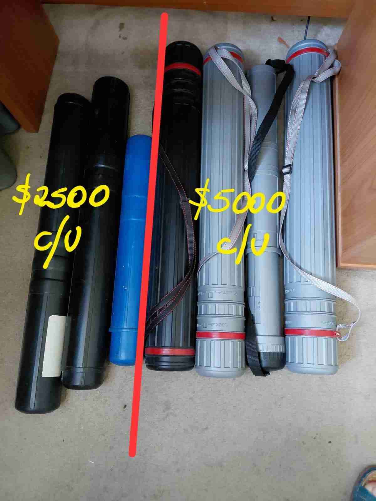 Tubos para planos y dibujos