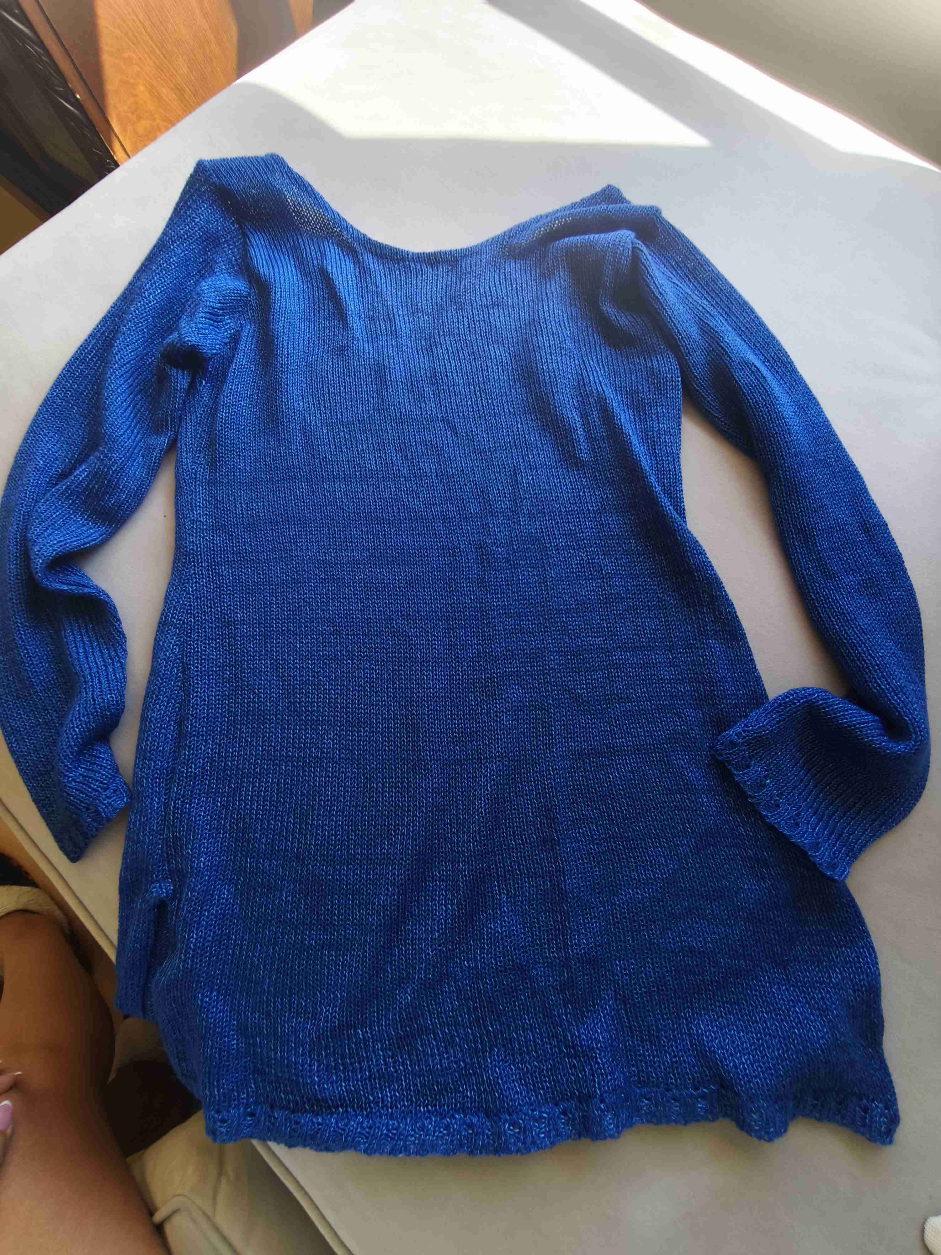 Chalequito azul de punto - miniatura 3