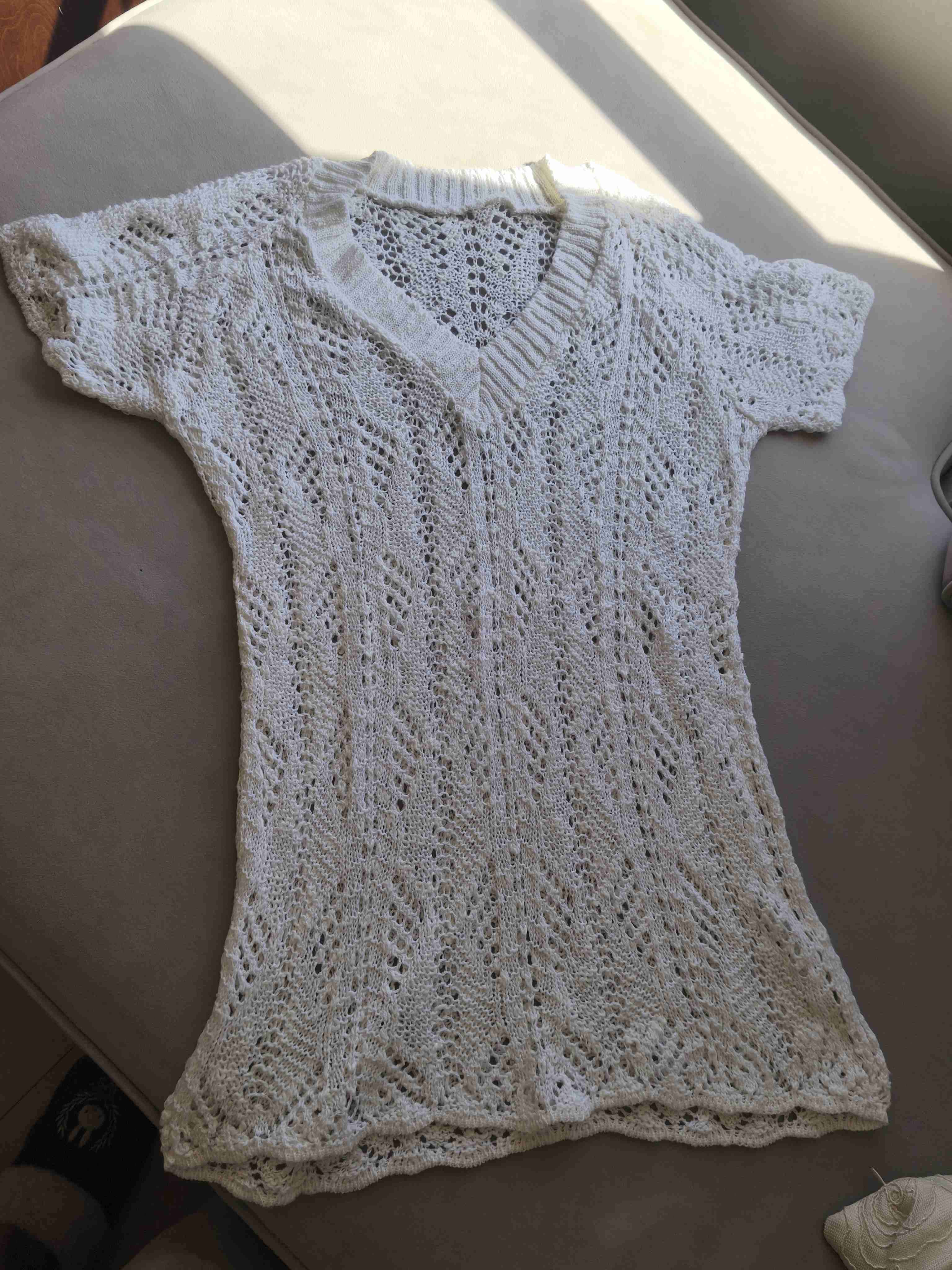 Polera blanca de encaje