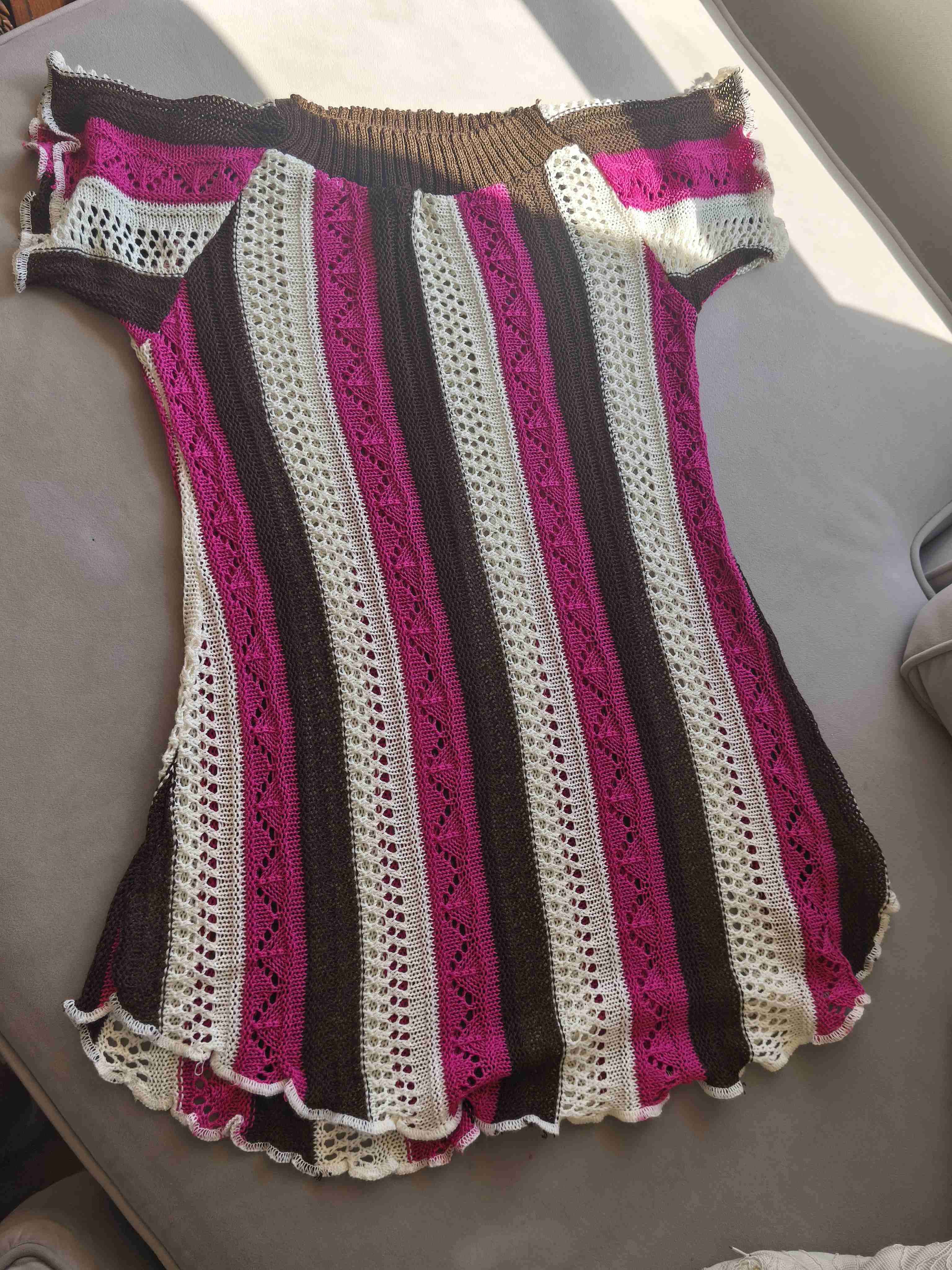 Vestido tejido a rayas