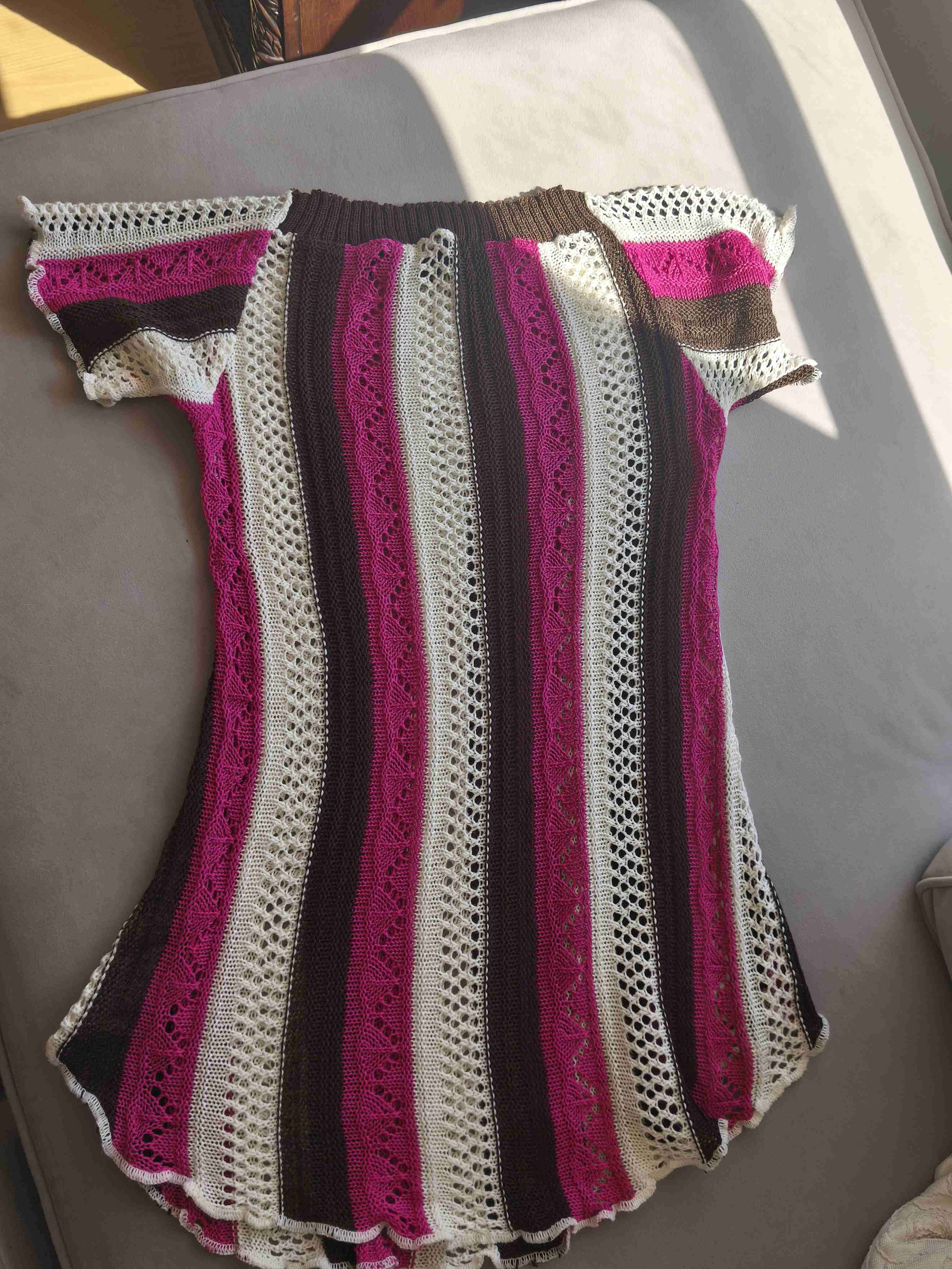 Vestido tejido a rayas - miniatura 2