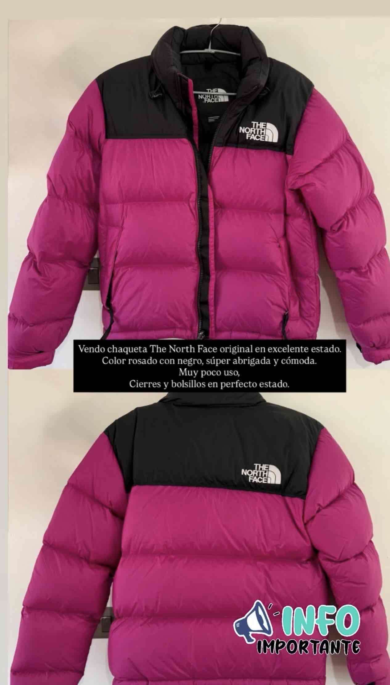 Chaqueta The North Face rosada y negra
