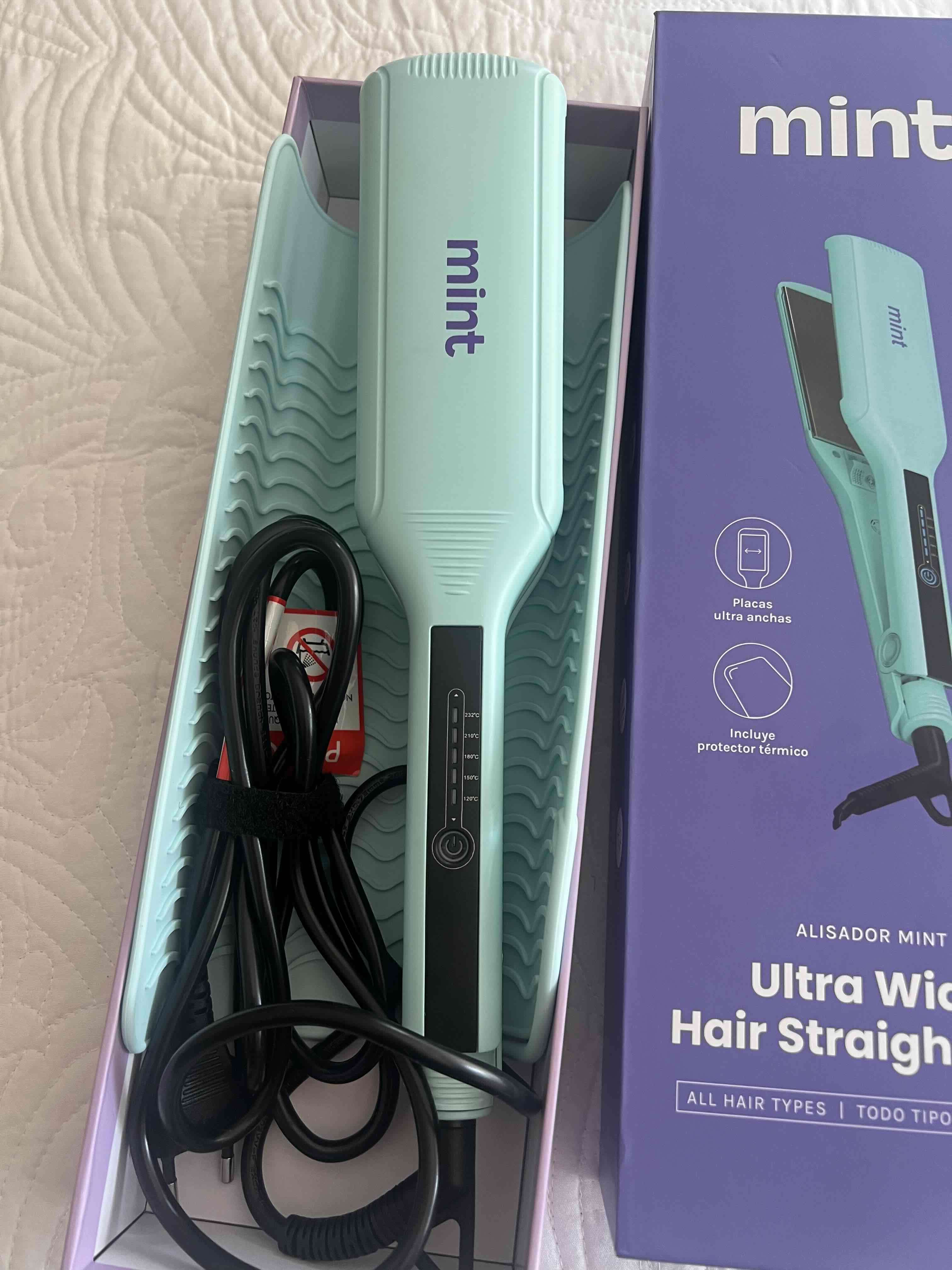 Plancha de cabello mint ancha