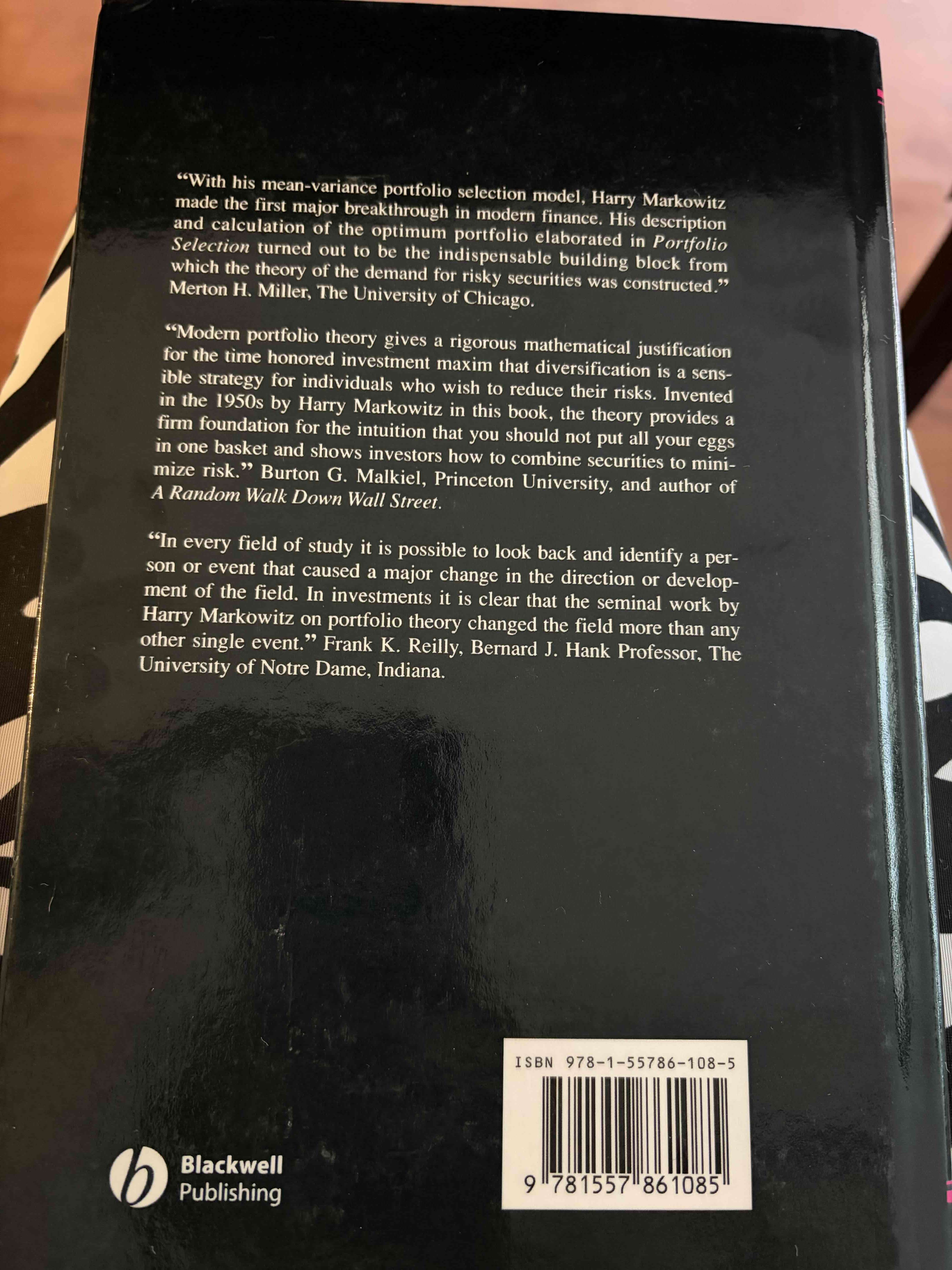 Libro 'Portfolio Selection' de Markowitz - miniatura 4