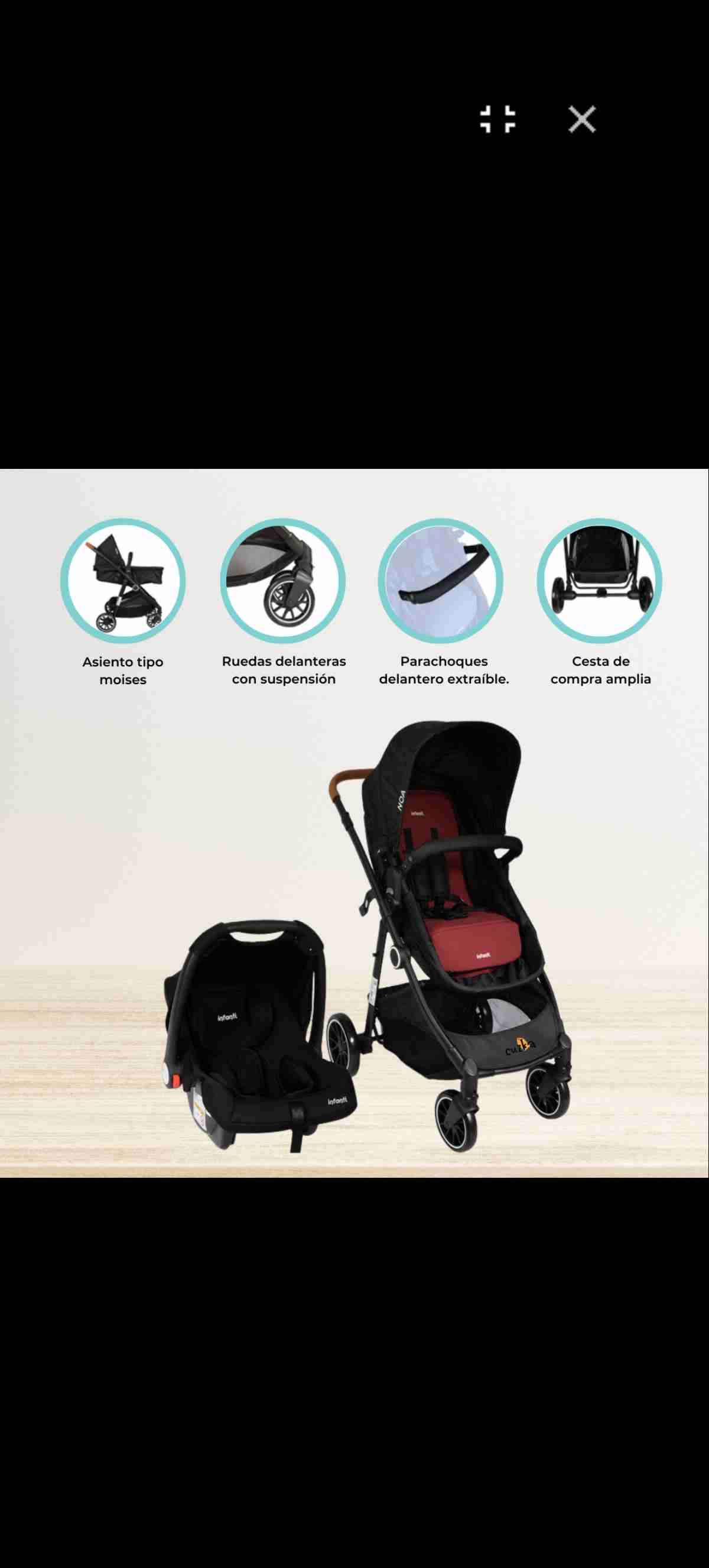 Coche de bebé con porta bebé