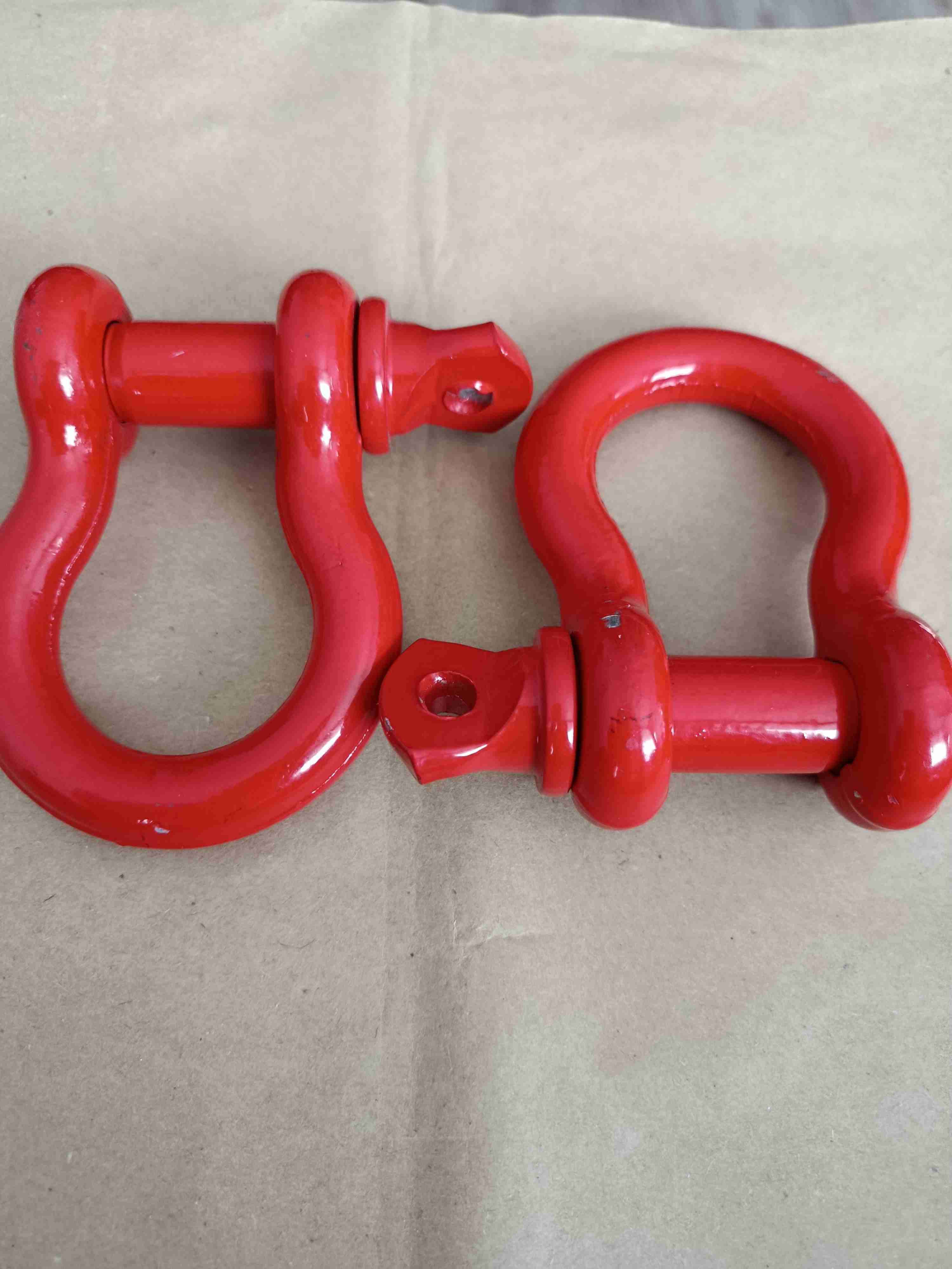 Grilletes de acero rojo