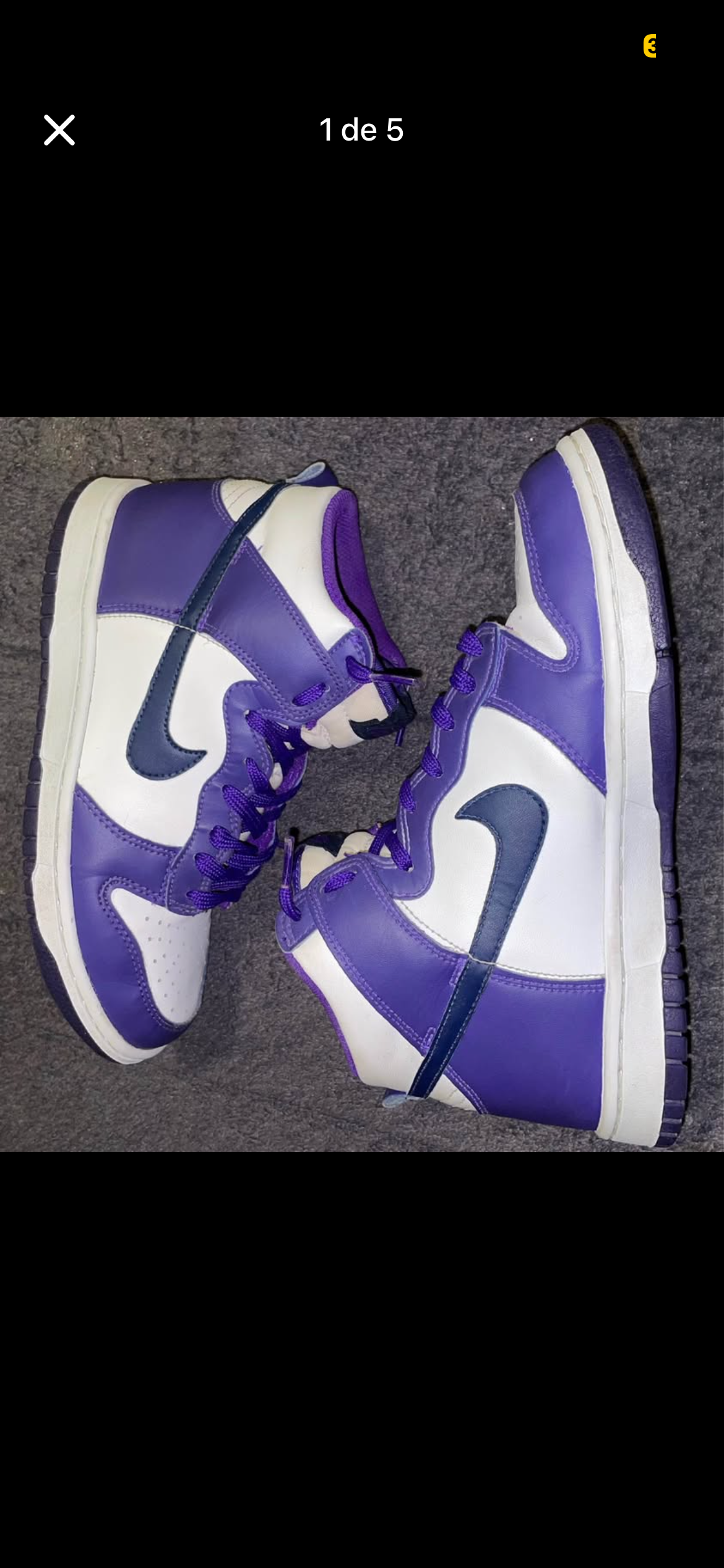 Zapatillas nike dunk high talla 38.5