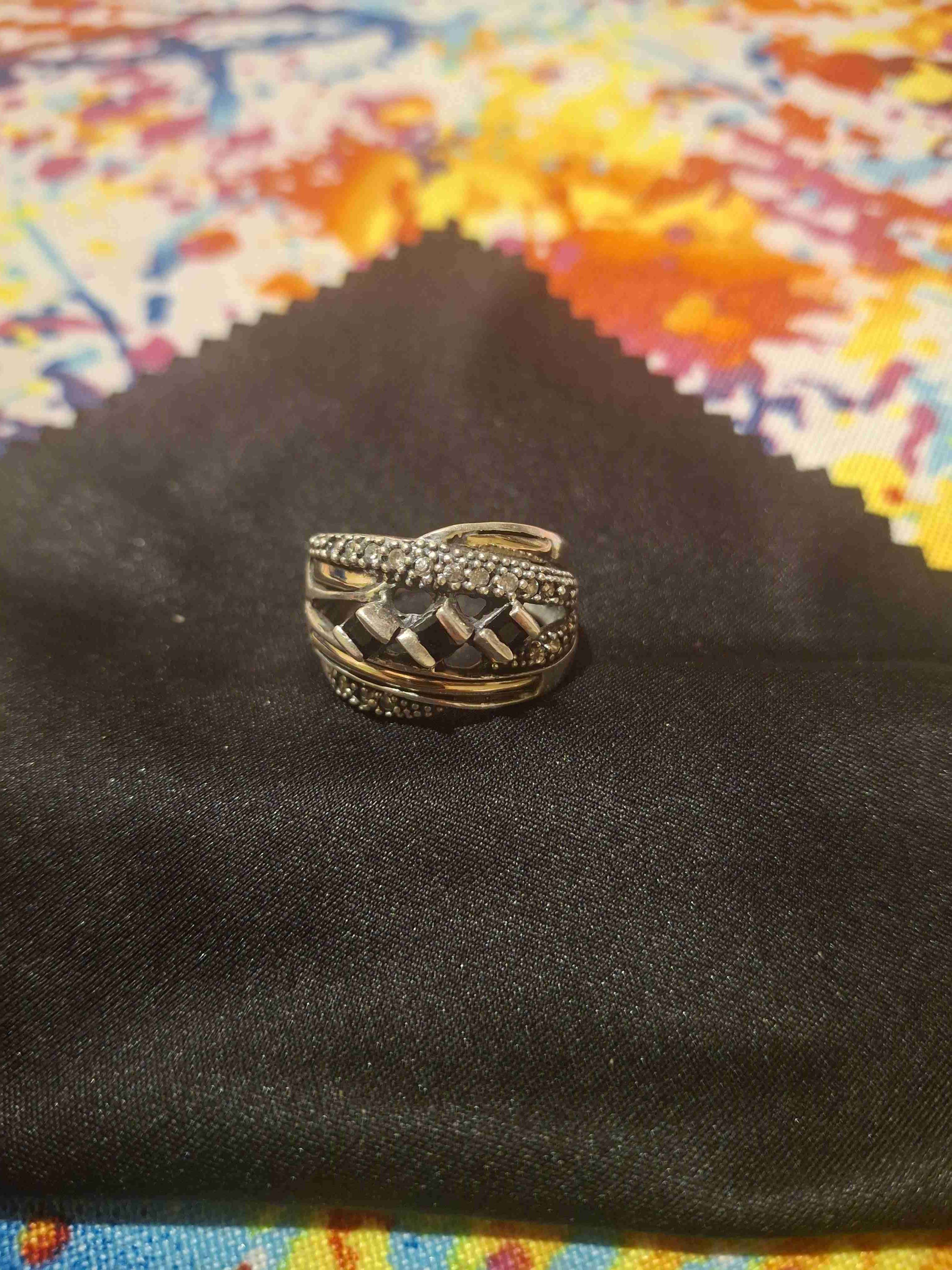 Anillo plata con oro y Anillo plata con marquesita - miniatura 2