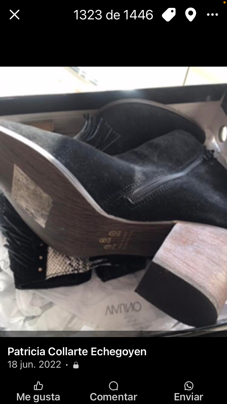 Botines negros con flecos - miniatura 2