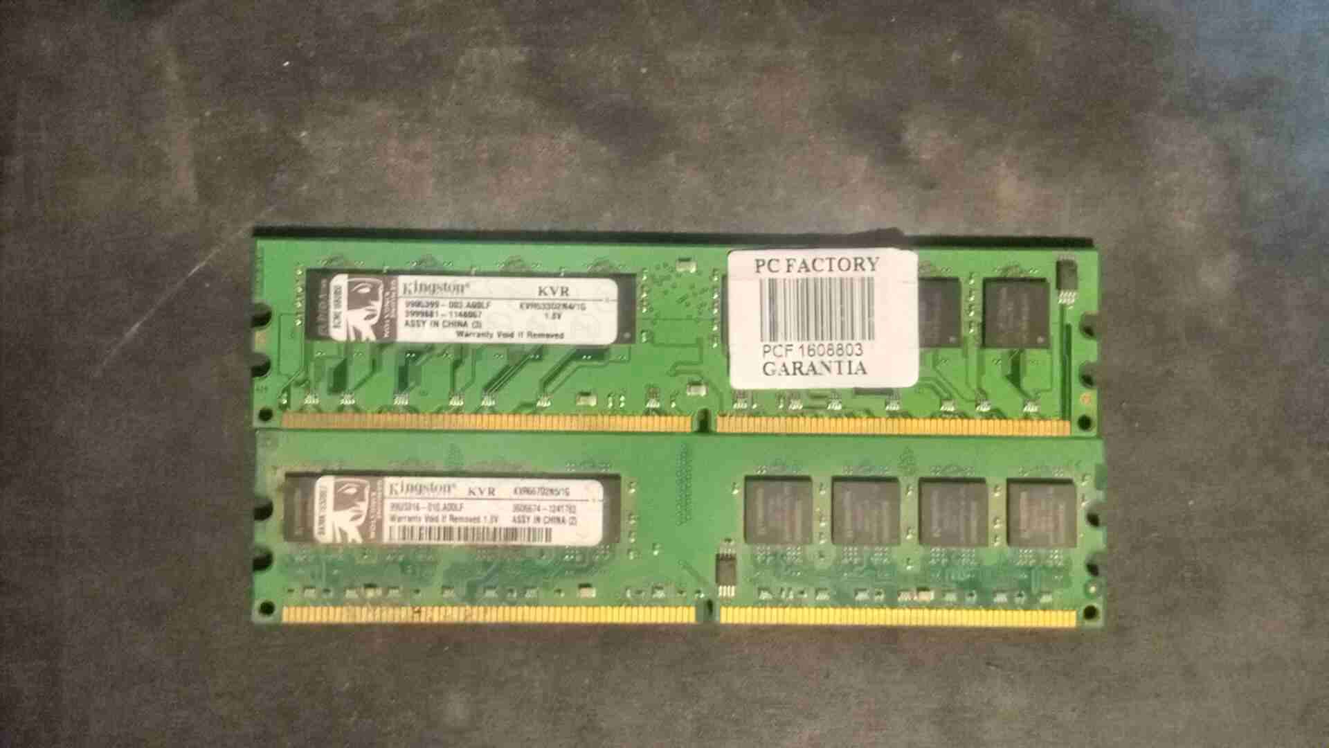 Memorias RAM Kingston 2x1gbDDR2