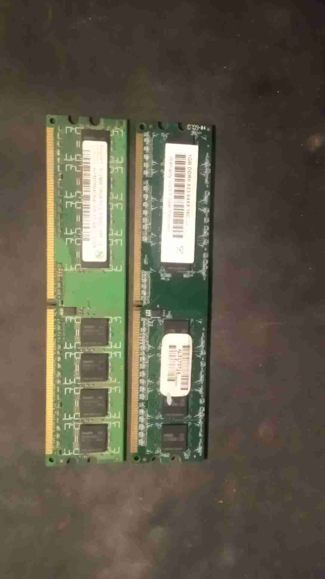 Memorias RAM 1GB DDR2