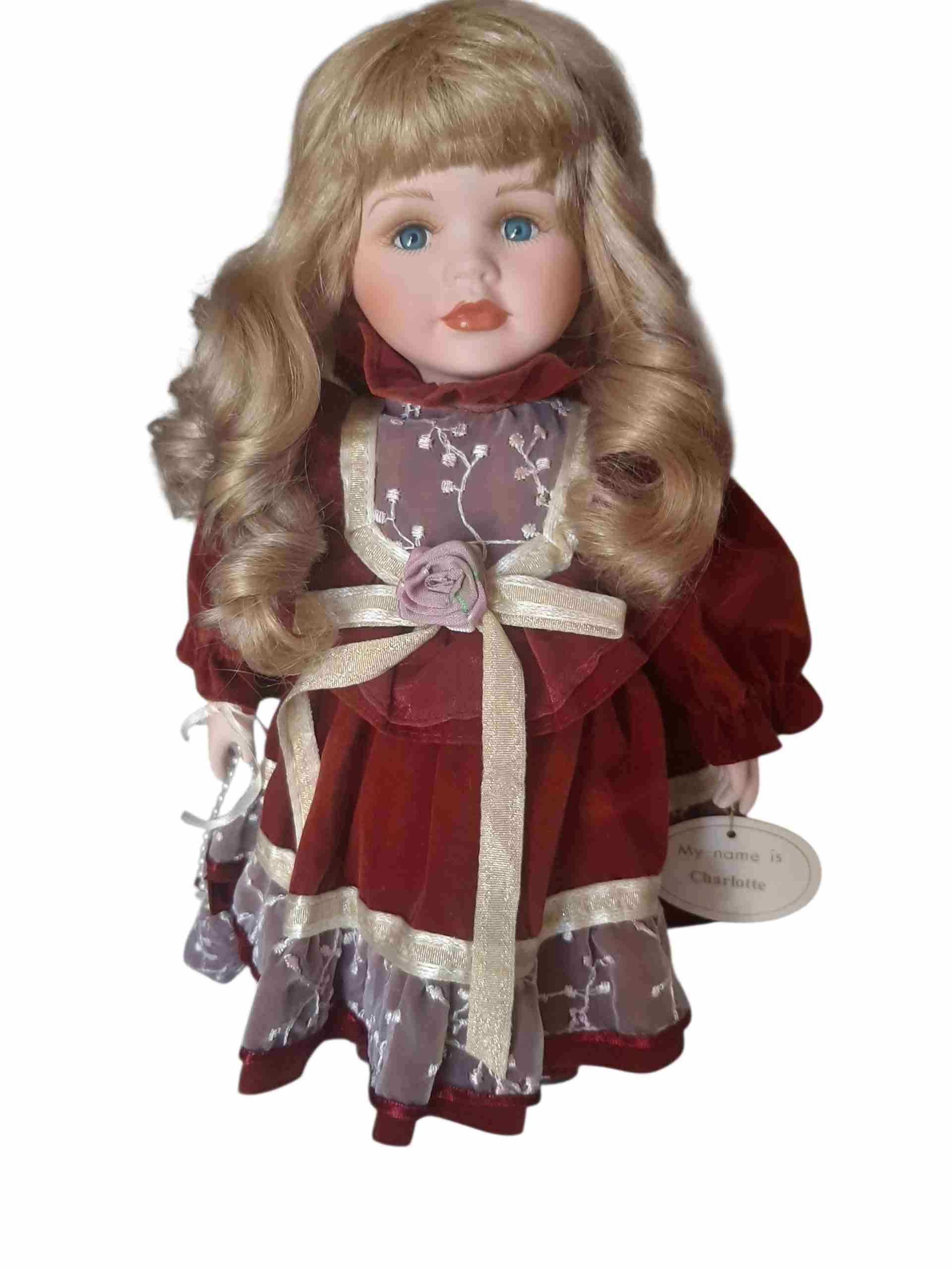 Muñeca de porcelana rubia Leonardo Collection - miniatura 2