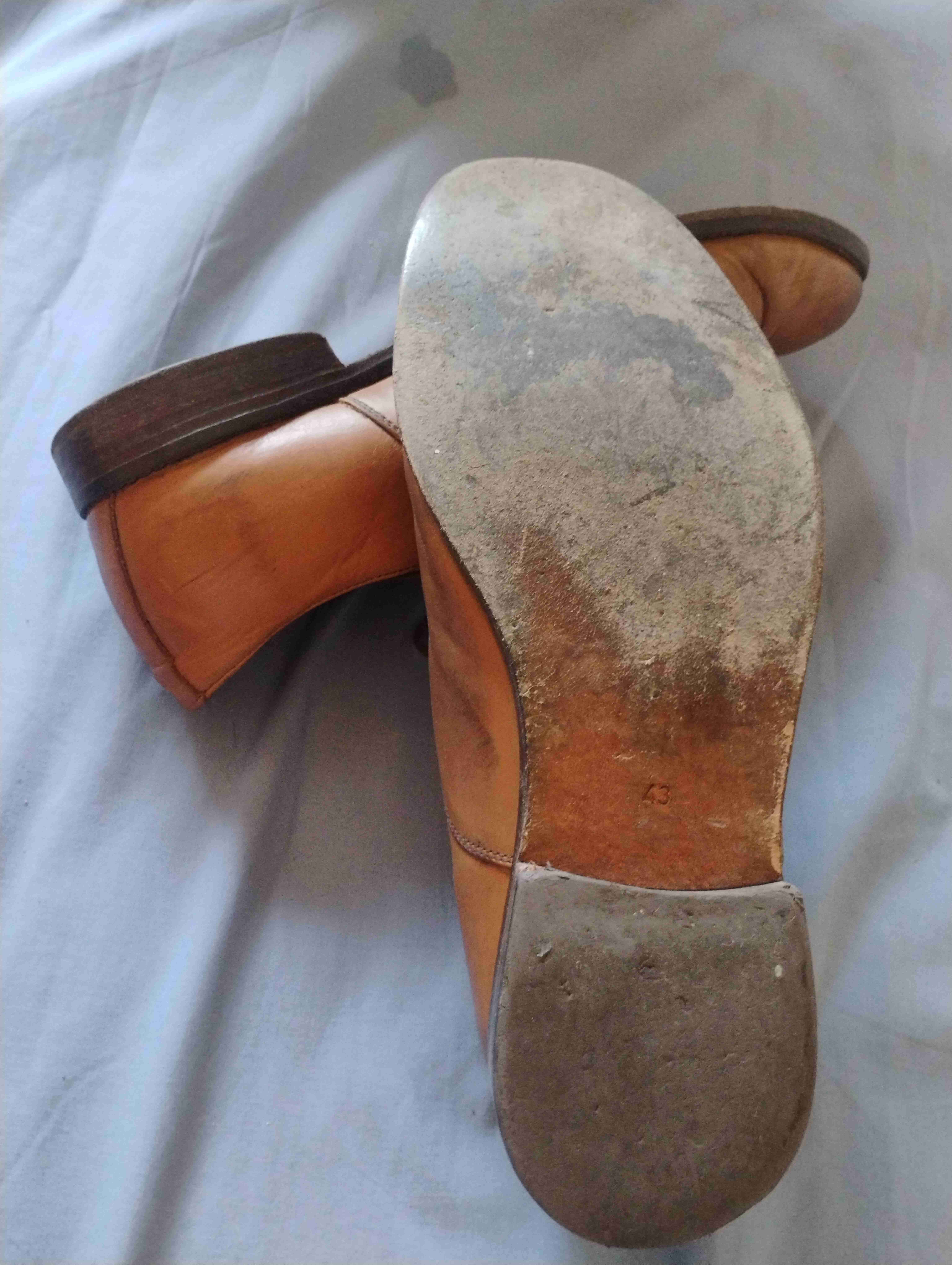 Zapatos de cuero café claro Trauco - miniatura 2