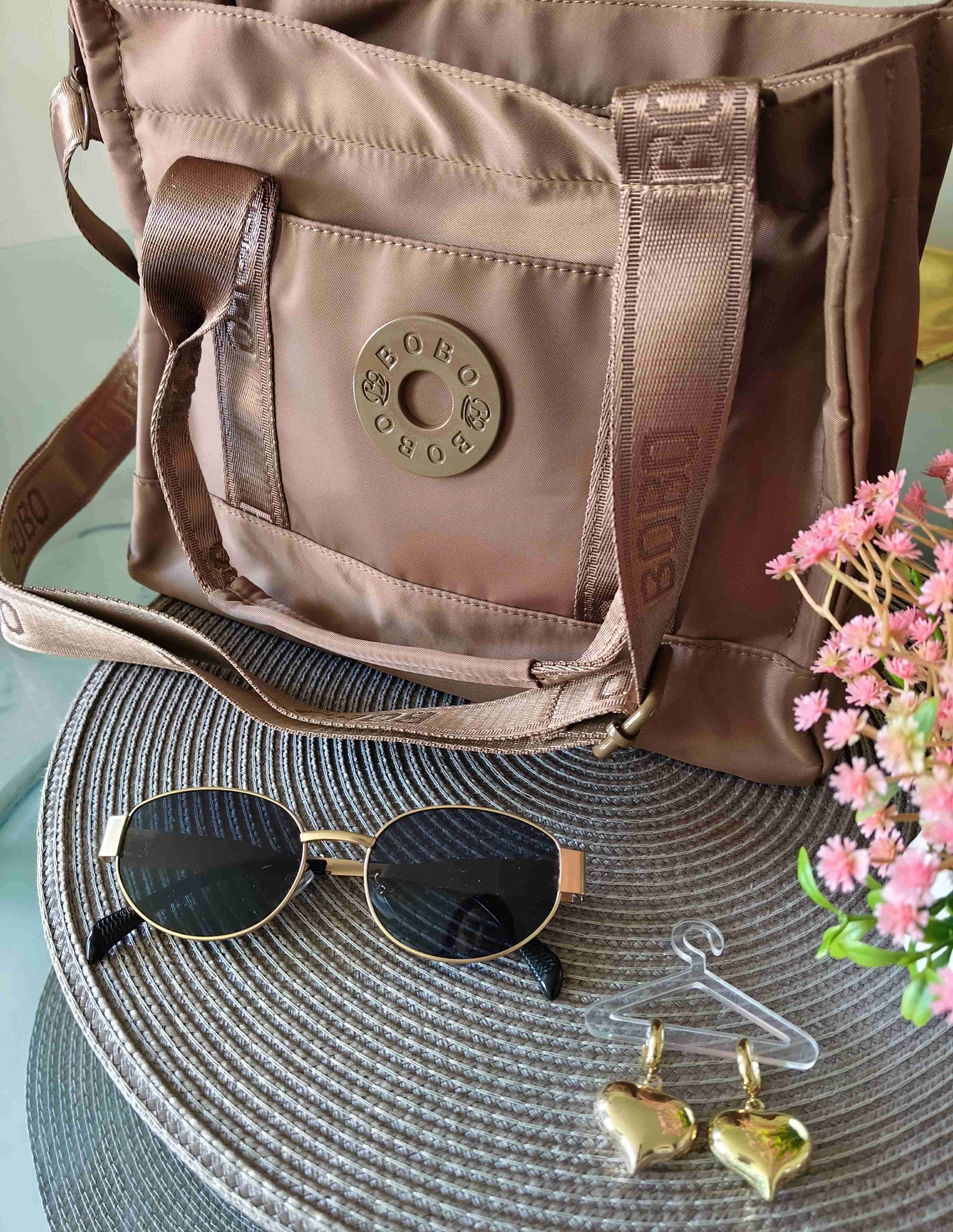 Cartera tote café marrón - miniatura 3