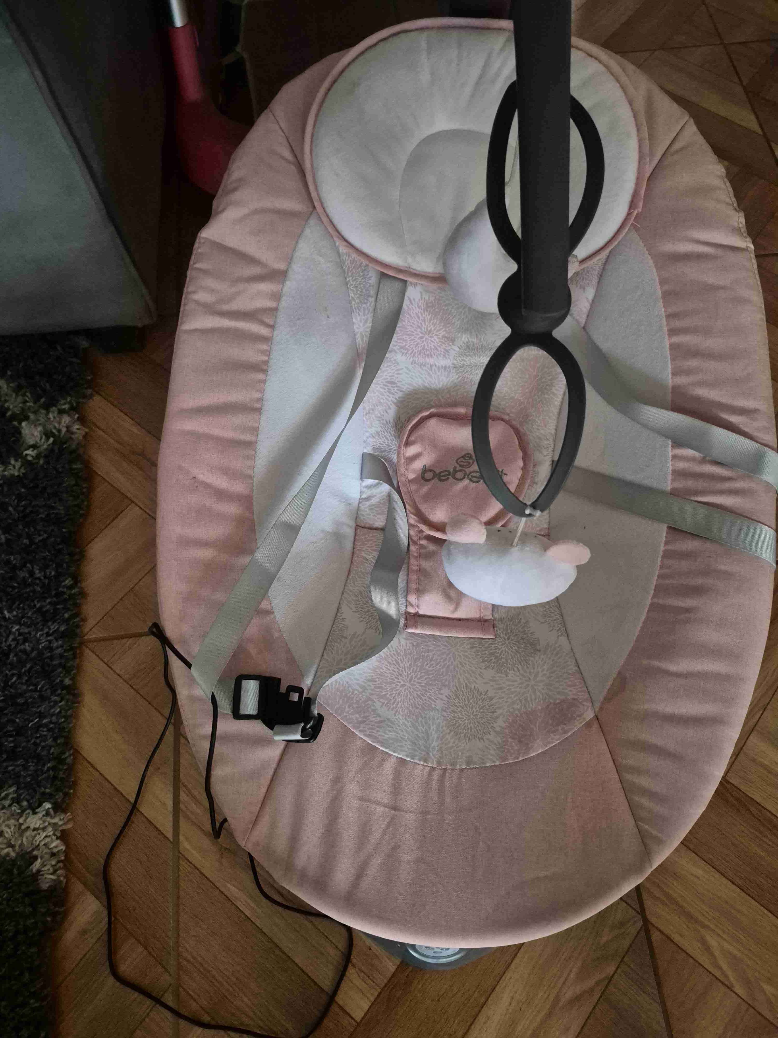 Silla mecedora para bebé rosa - miniatura 2