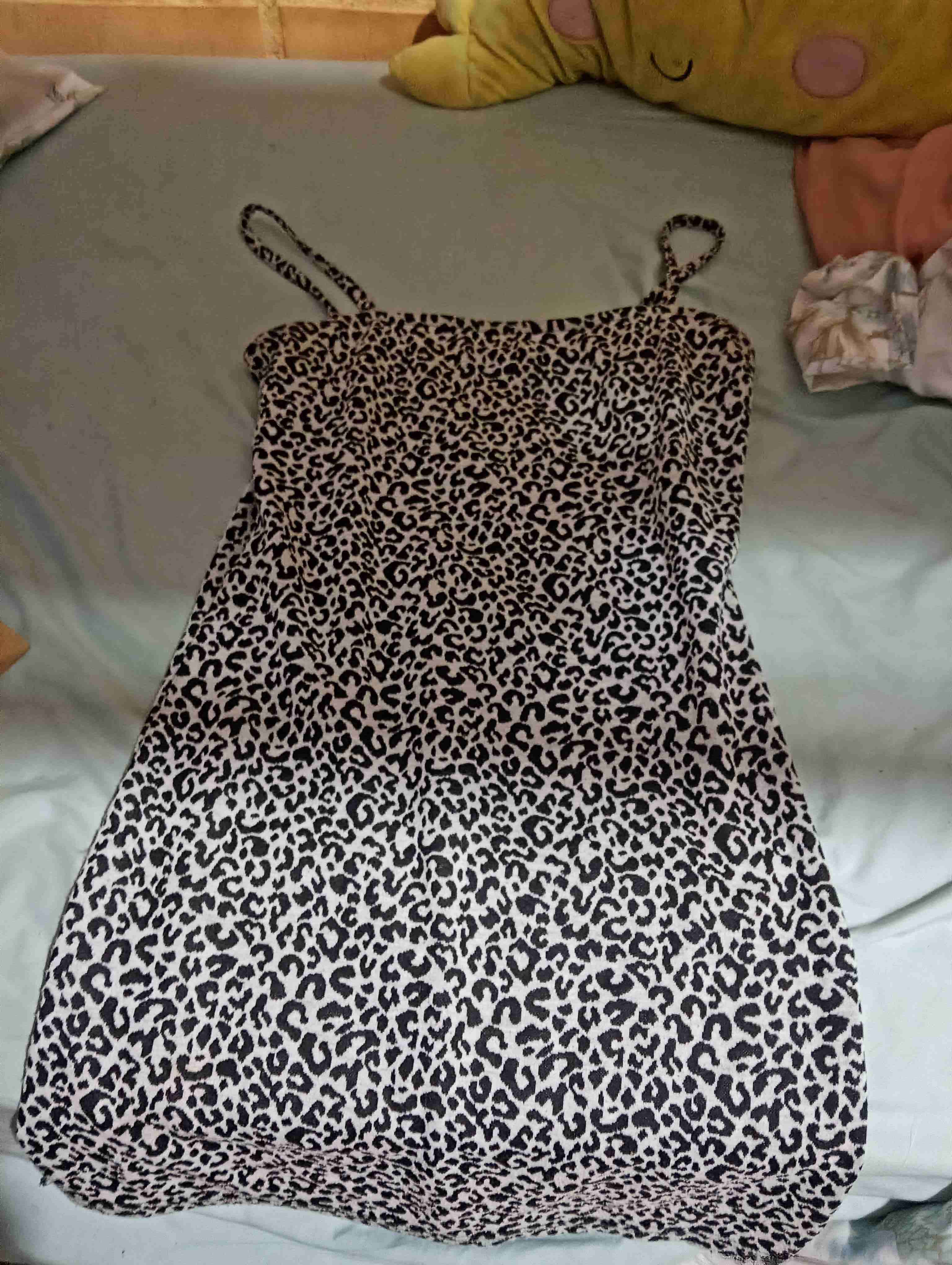 Vestido corto estampado leopardo