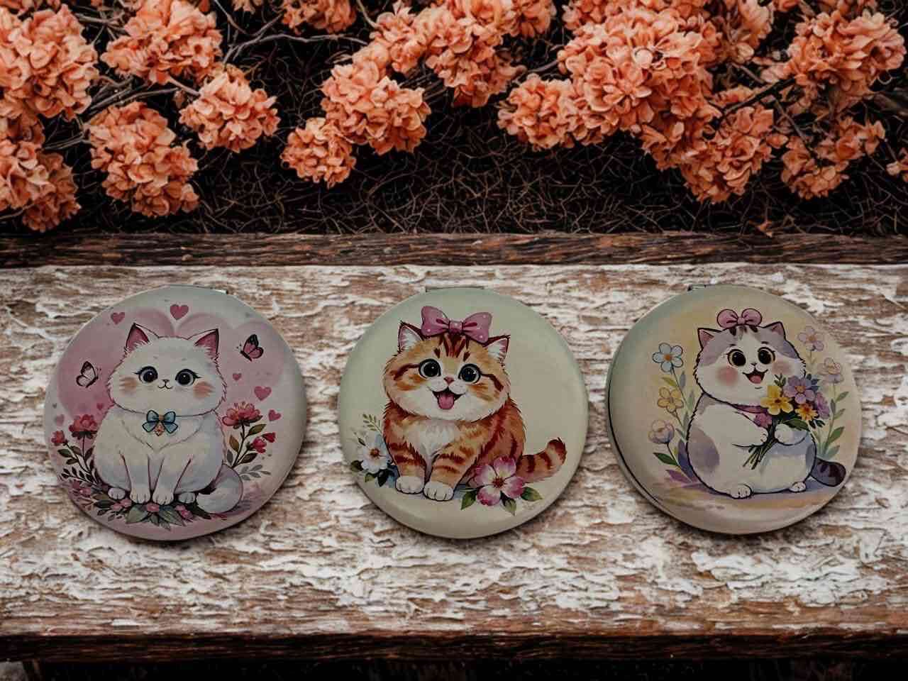 Espejos compactos con diseño de gato - miniatura 2