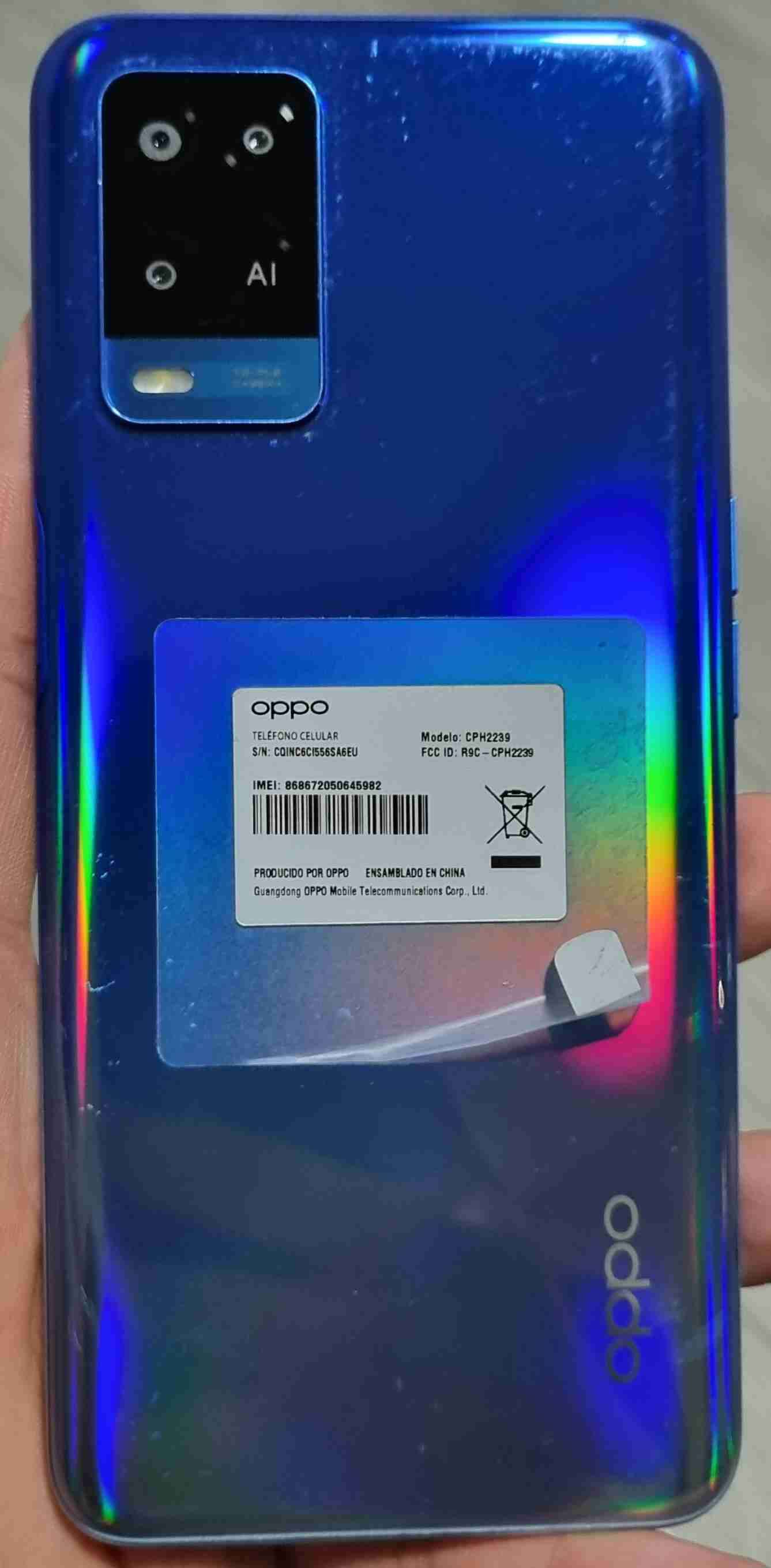 Teléfono celular OPPO A54 azul