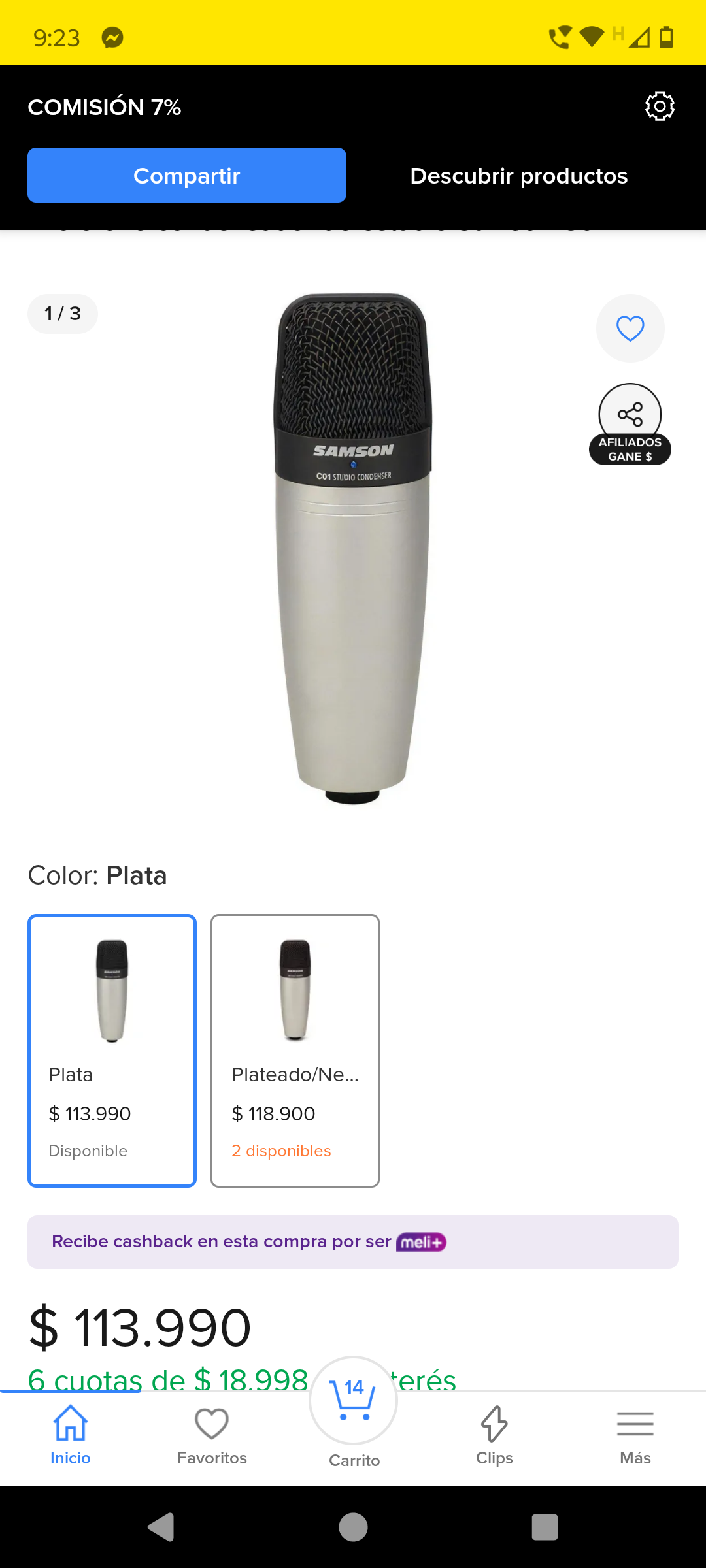 Micrófono condensador Samson CO1 - miniatura 4