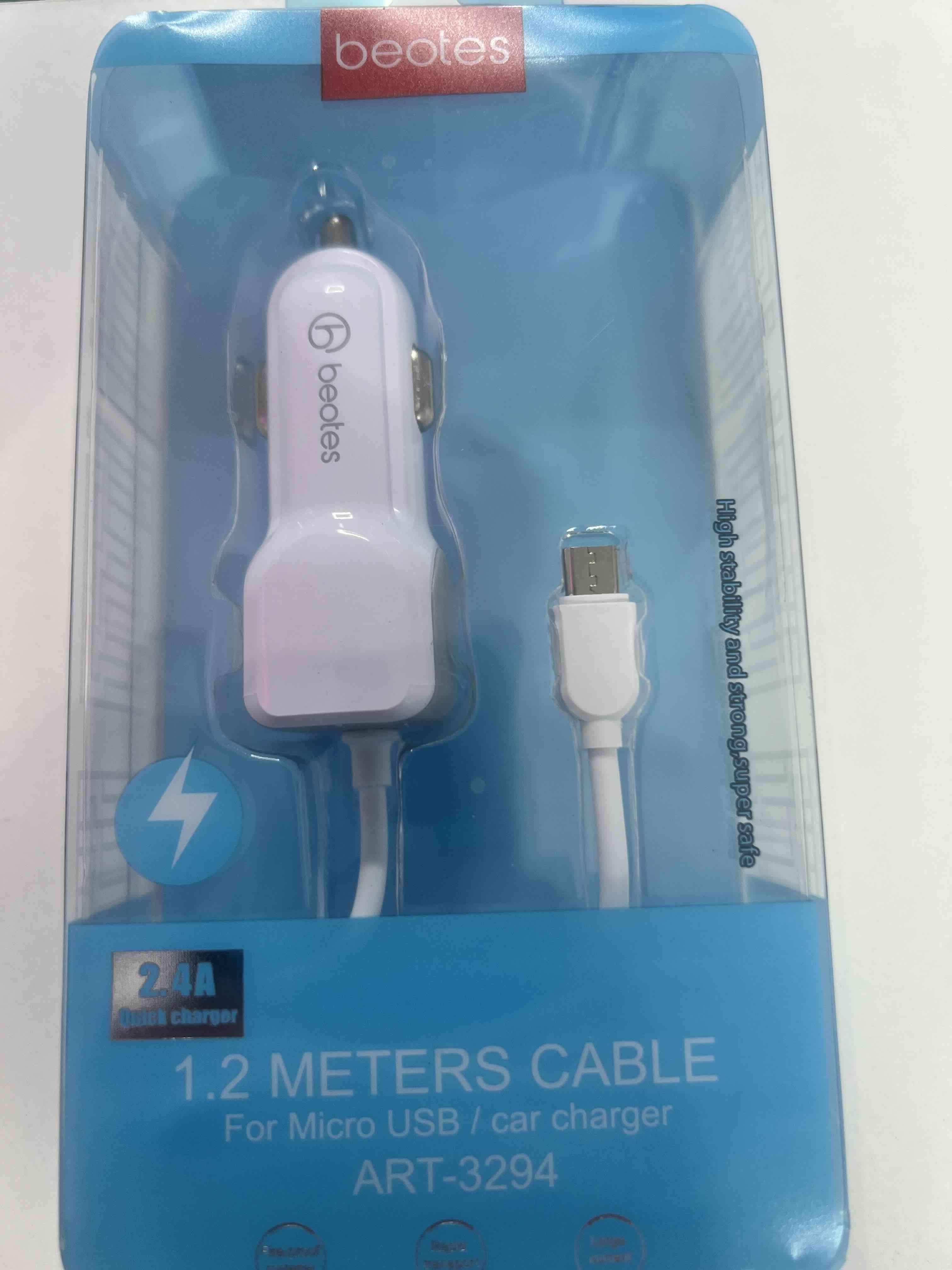 Cargador de auto micro USB beotes