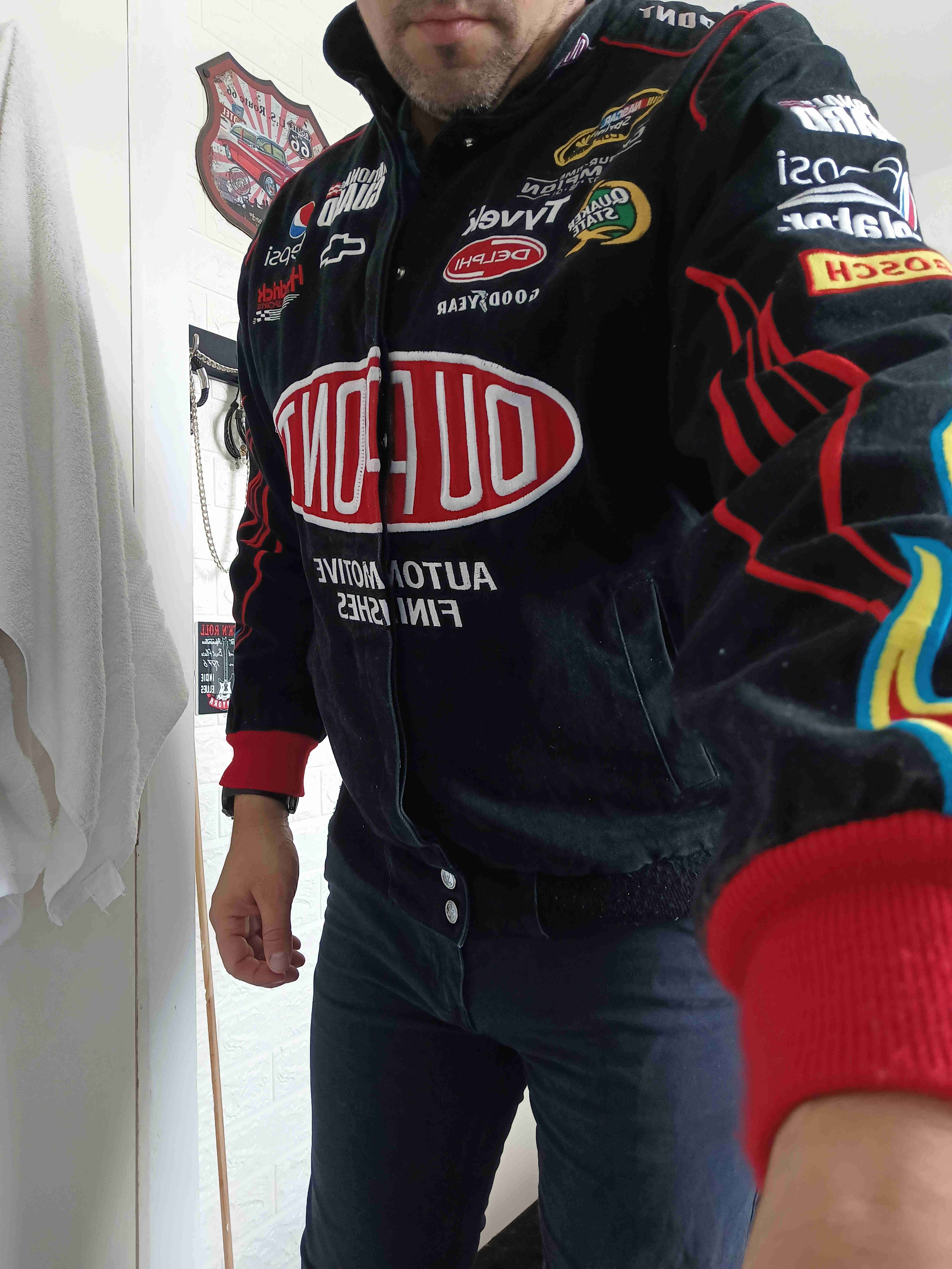 Chaqueta negra NASCAR DuPont - miniatura 6