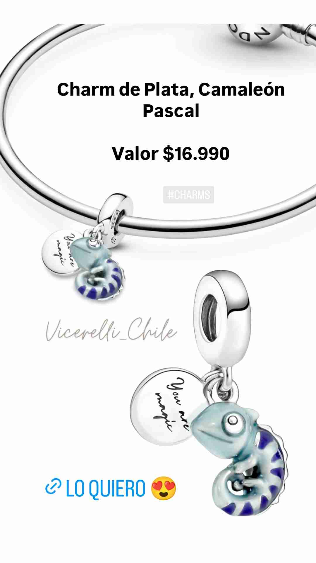 Charm Dije camaleón PlataS925 - miniatura 2