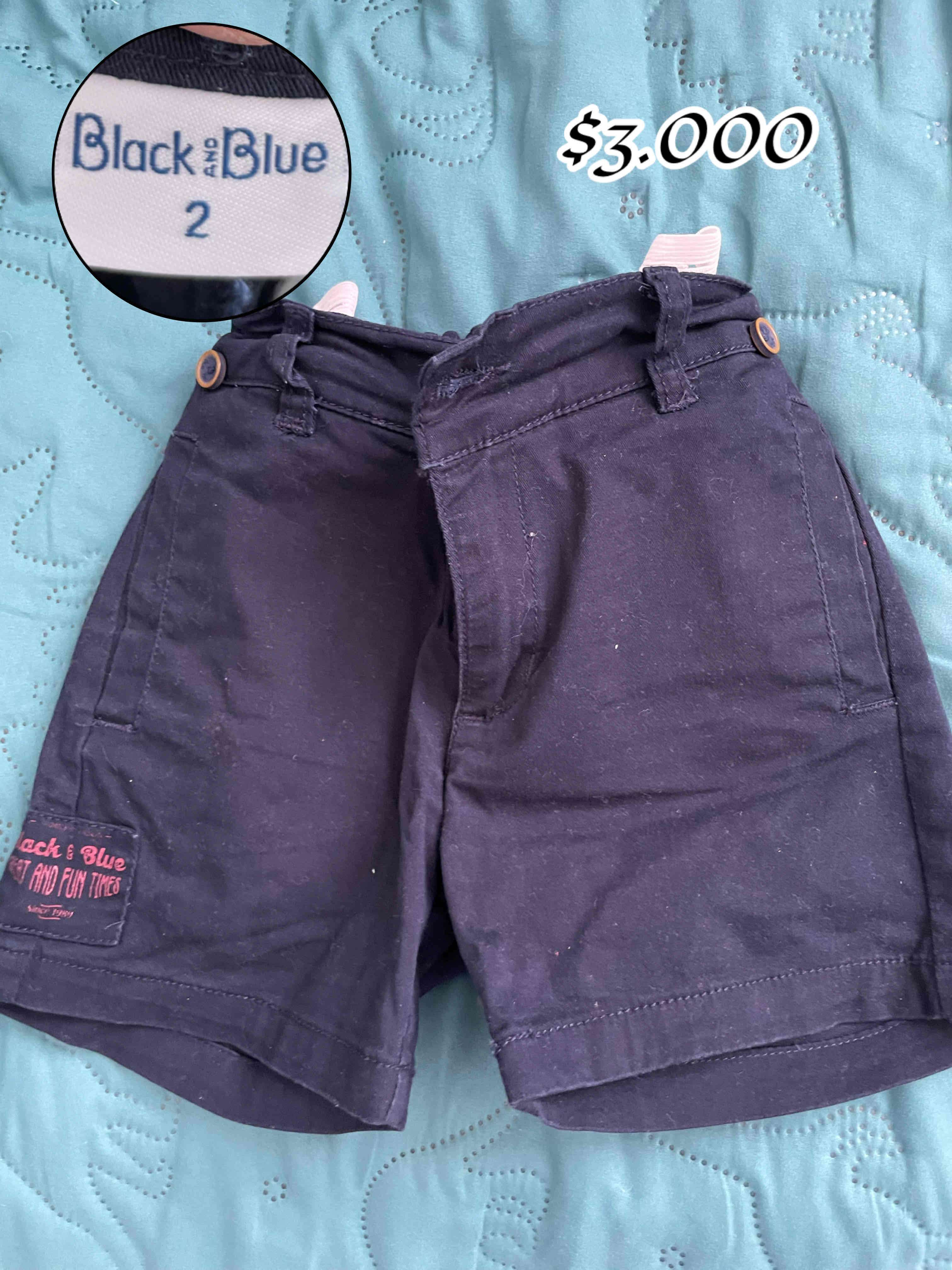 Shorts Black and Blue niño