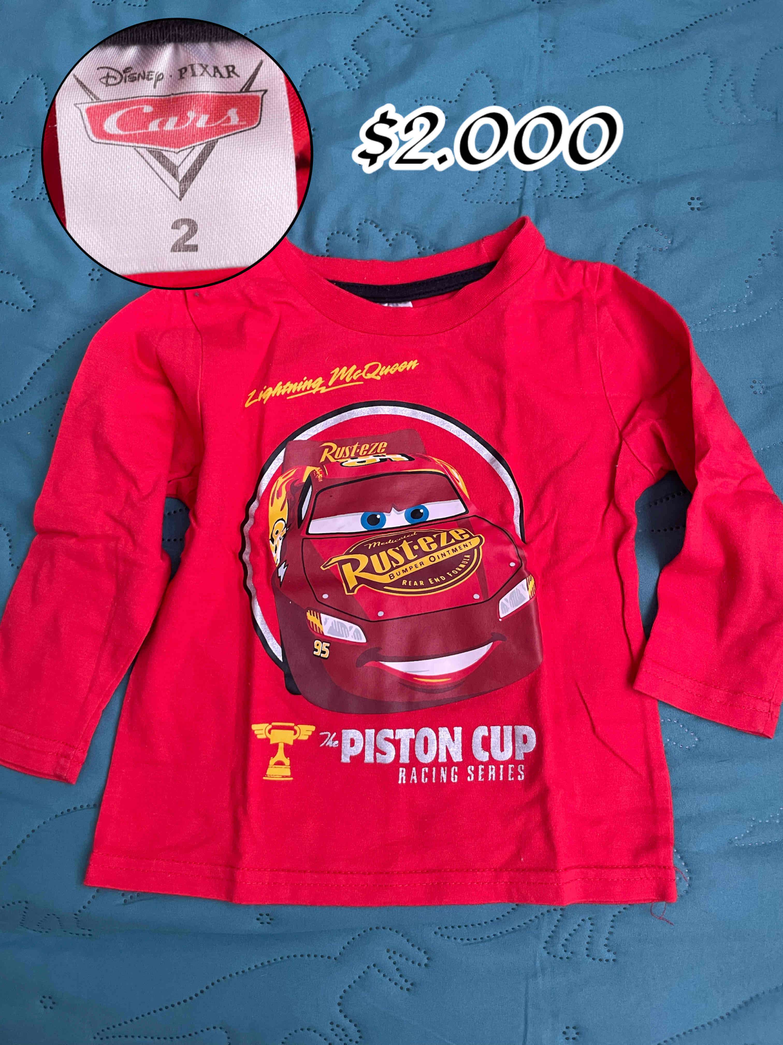Polera Cars niño roja