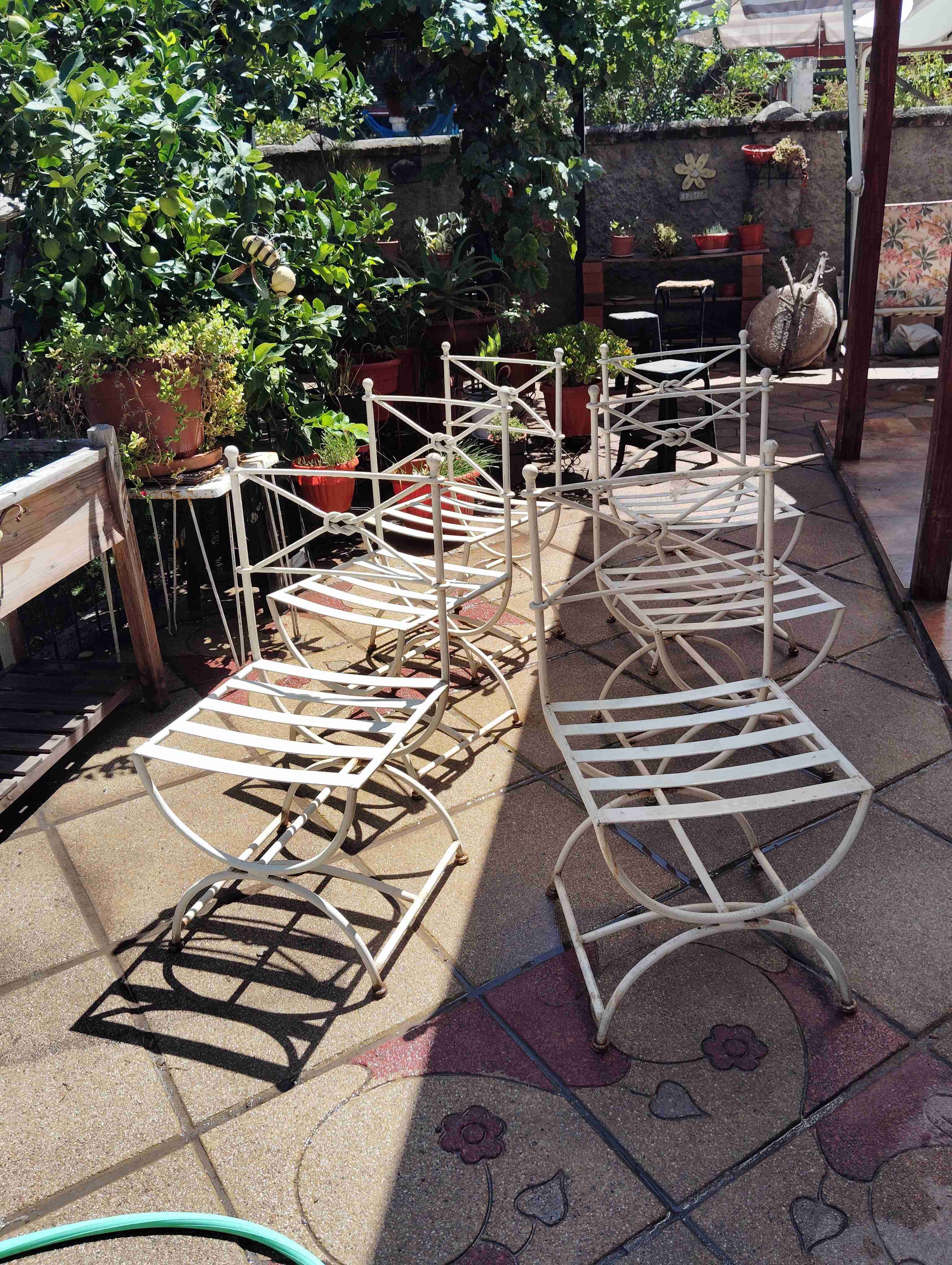 Conjunto de sillas metálicas jardín - miniatura 4