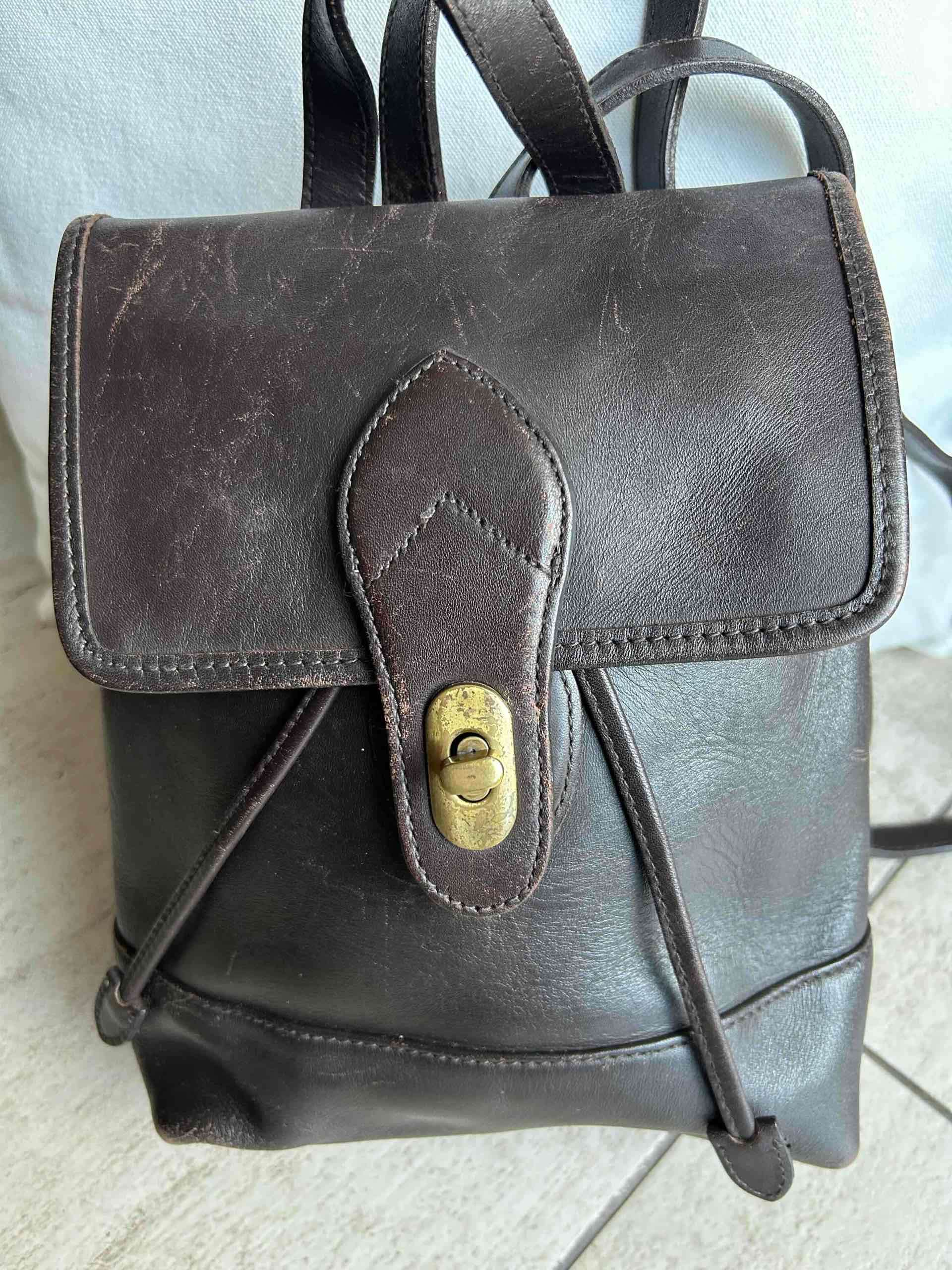 Mochila de cuero vintage