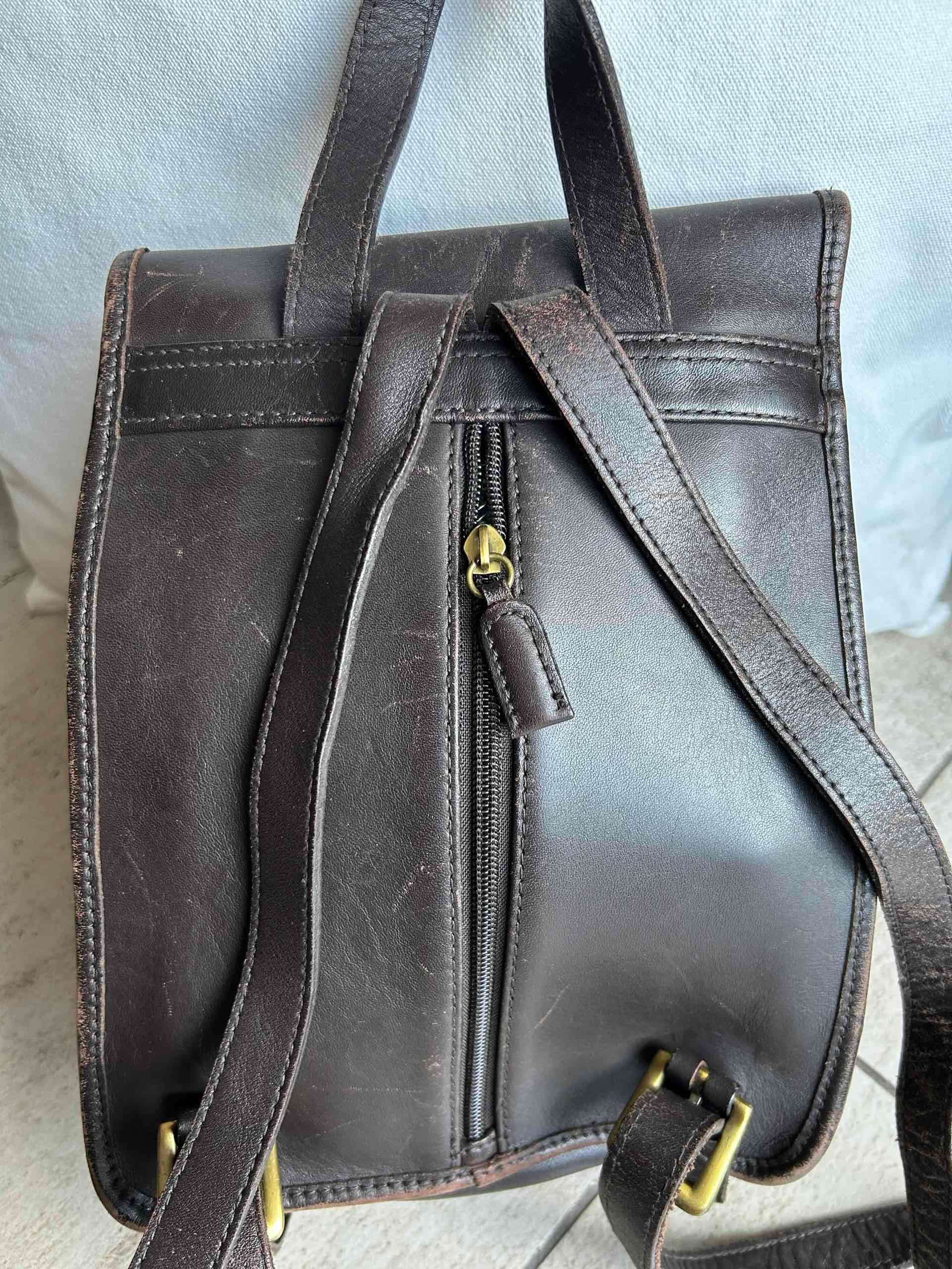 Mochila de cuero vintage - miniatura 3