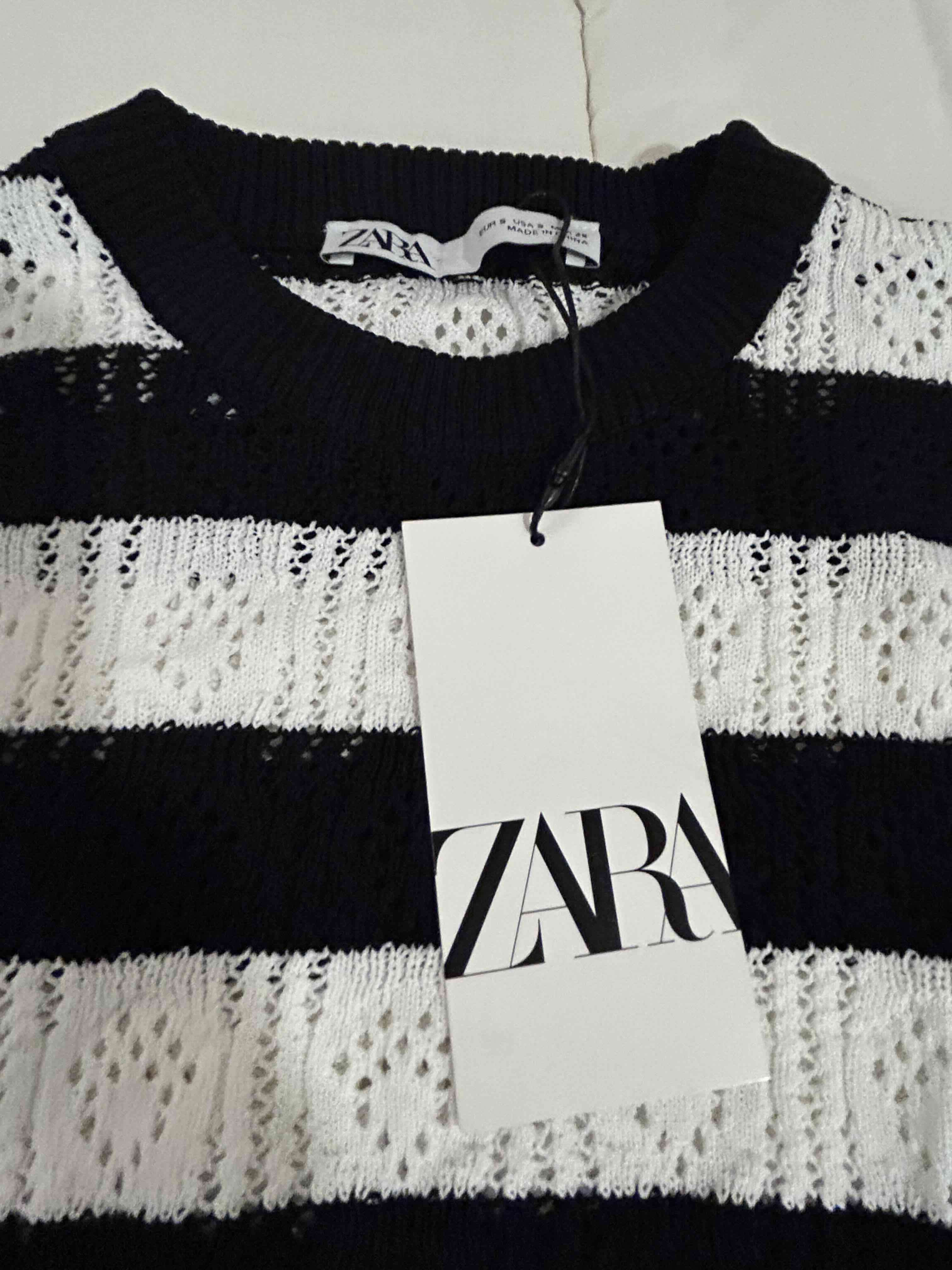 Suéter a rayas blanco y negro Zara - miniatura 2
