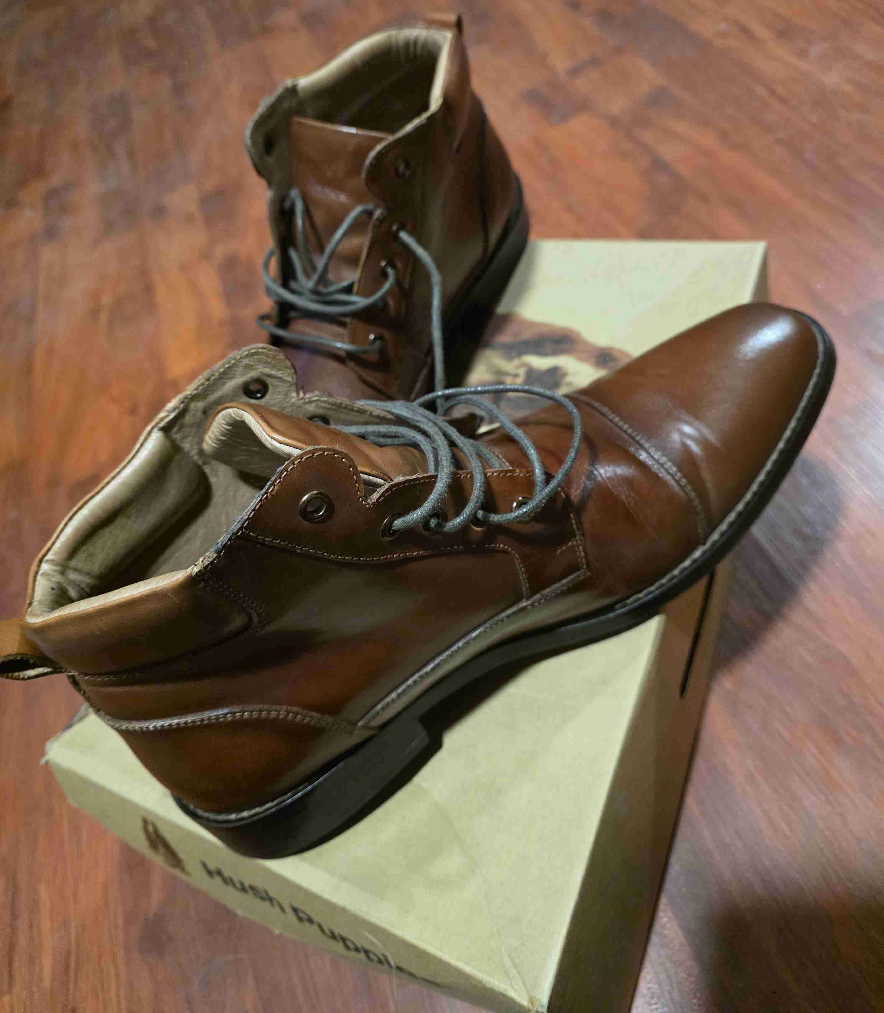 Botas de cuero marrón Hush Puppies - miniatura 3