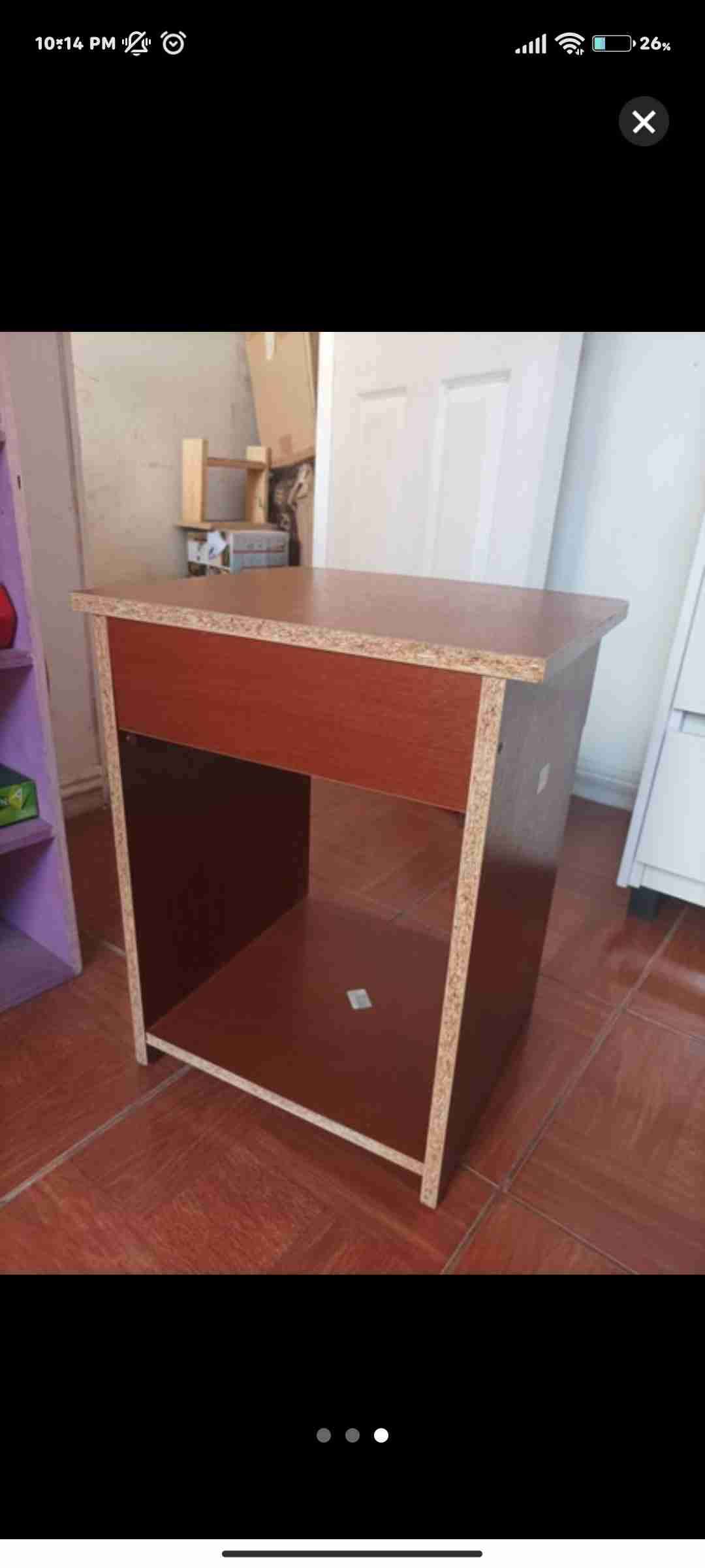 Velador de madera con cajón - miniatura 3