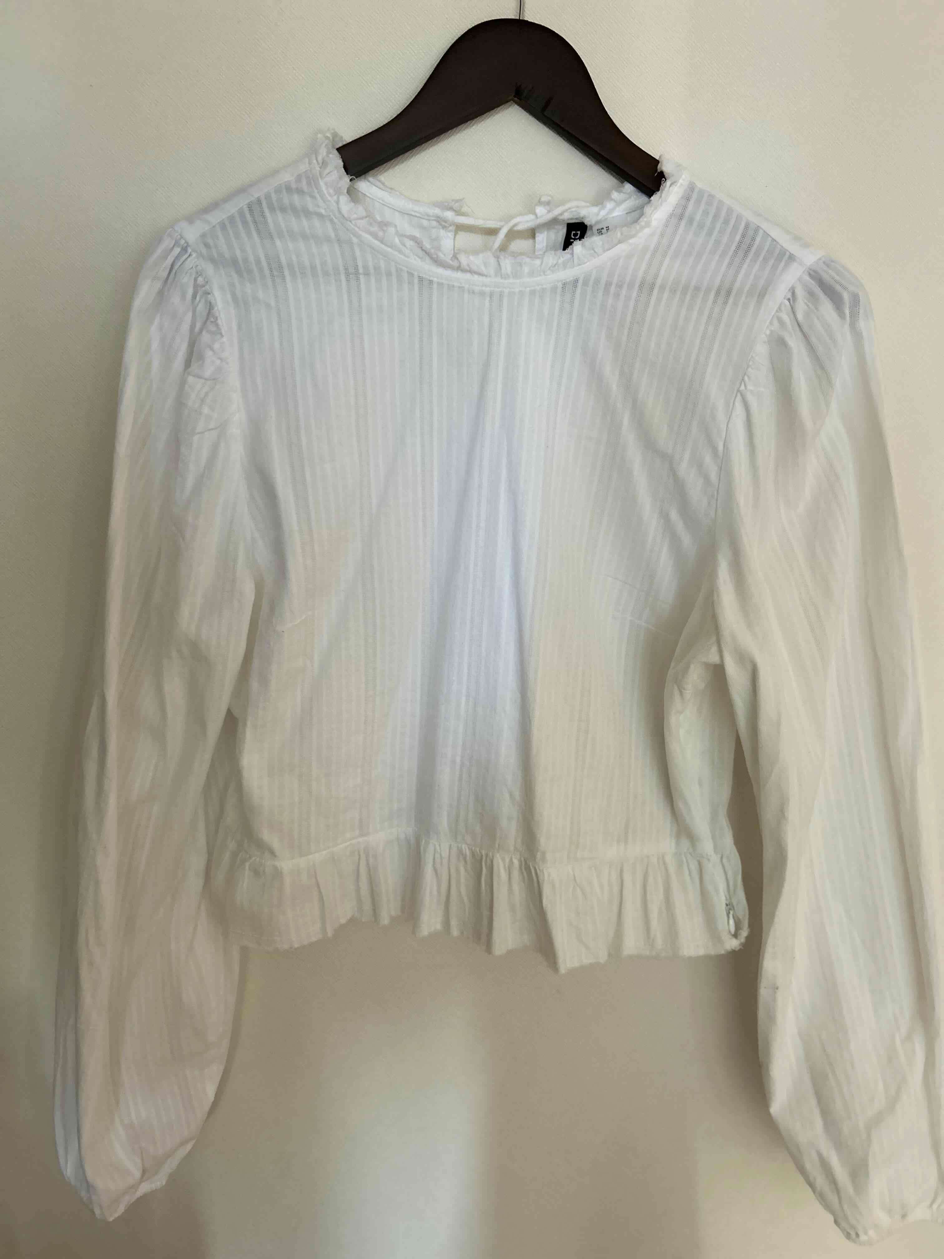 Blusa blanca manga larga