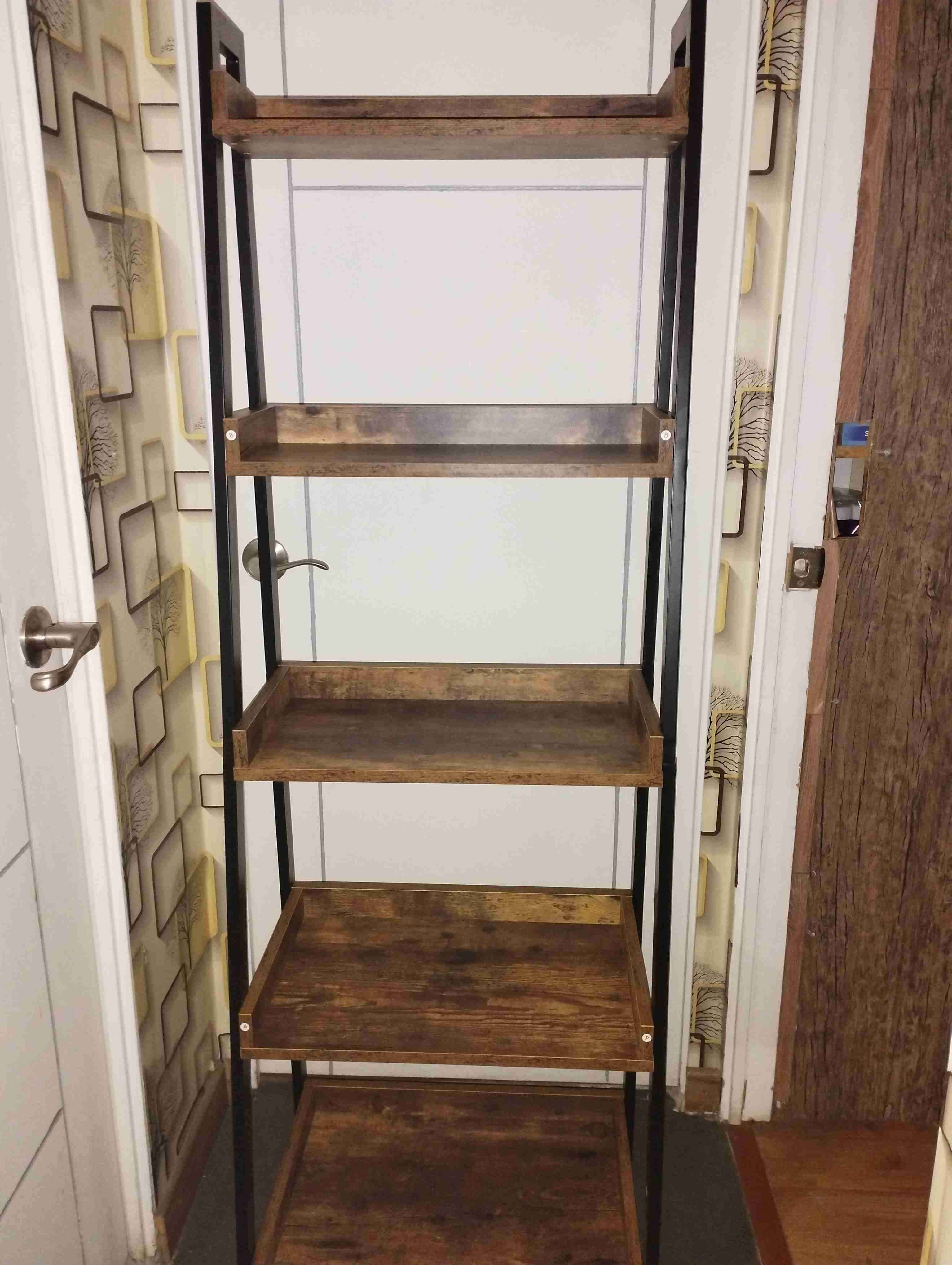 Estante escalera de madera y metal - miniatura 3