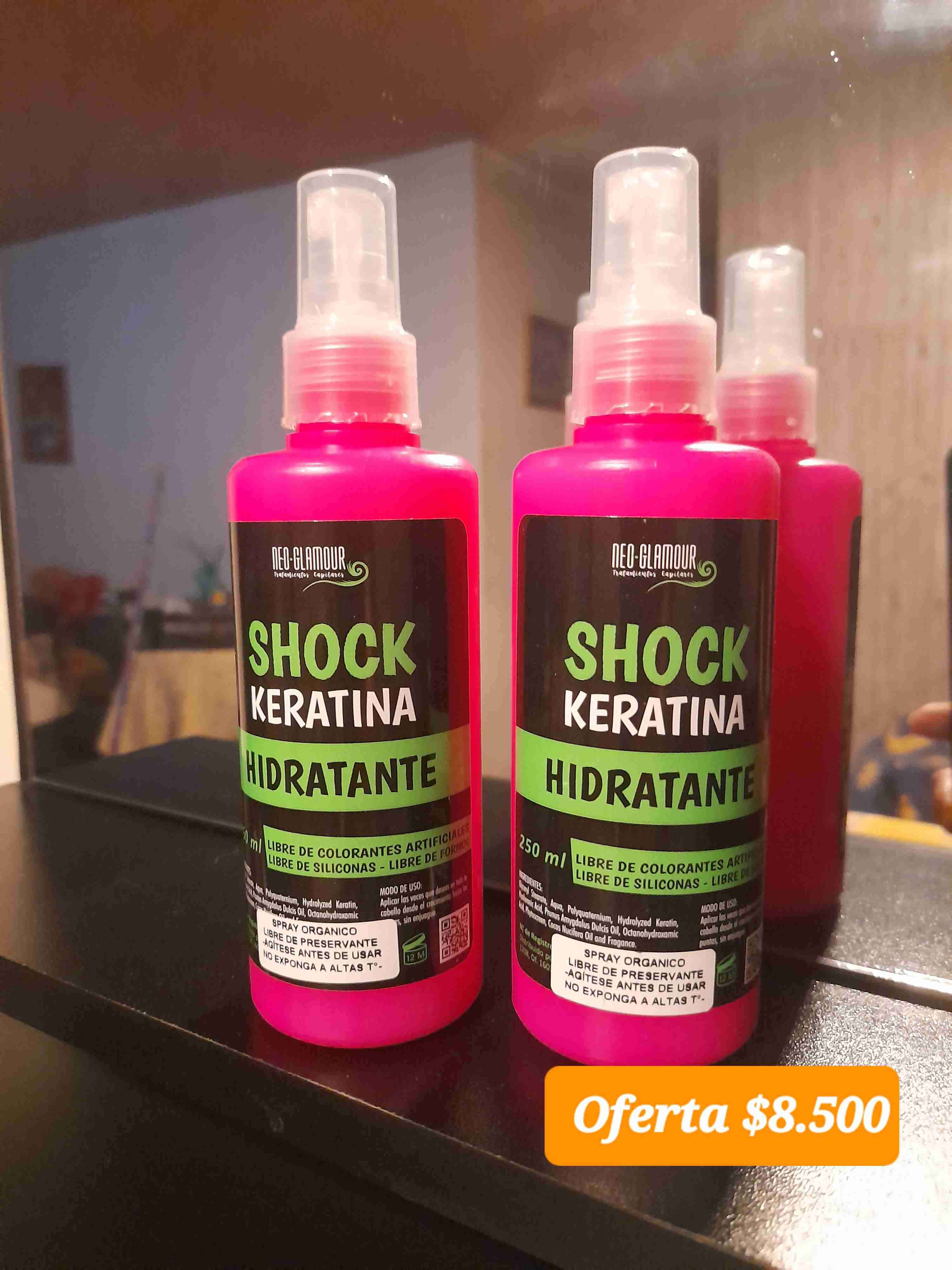 Spray hidratante de keratina
