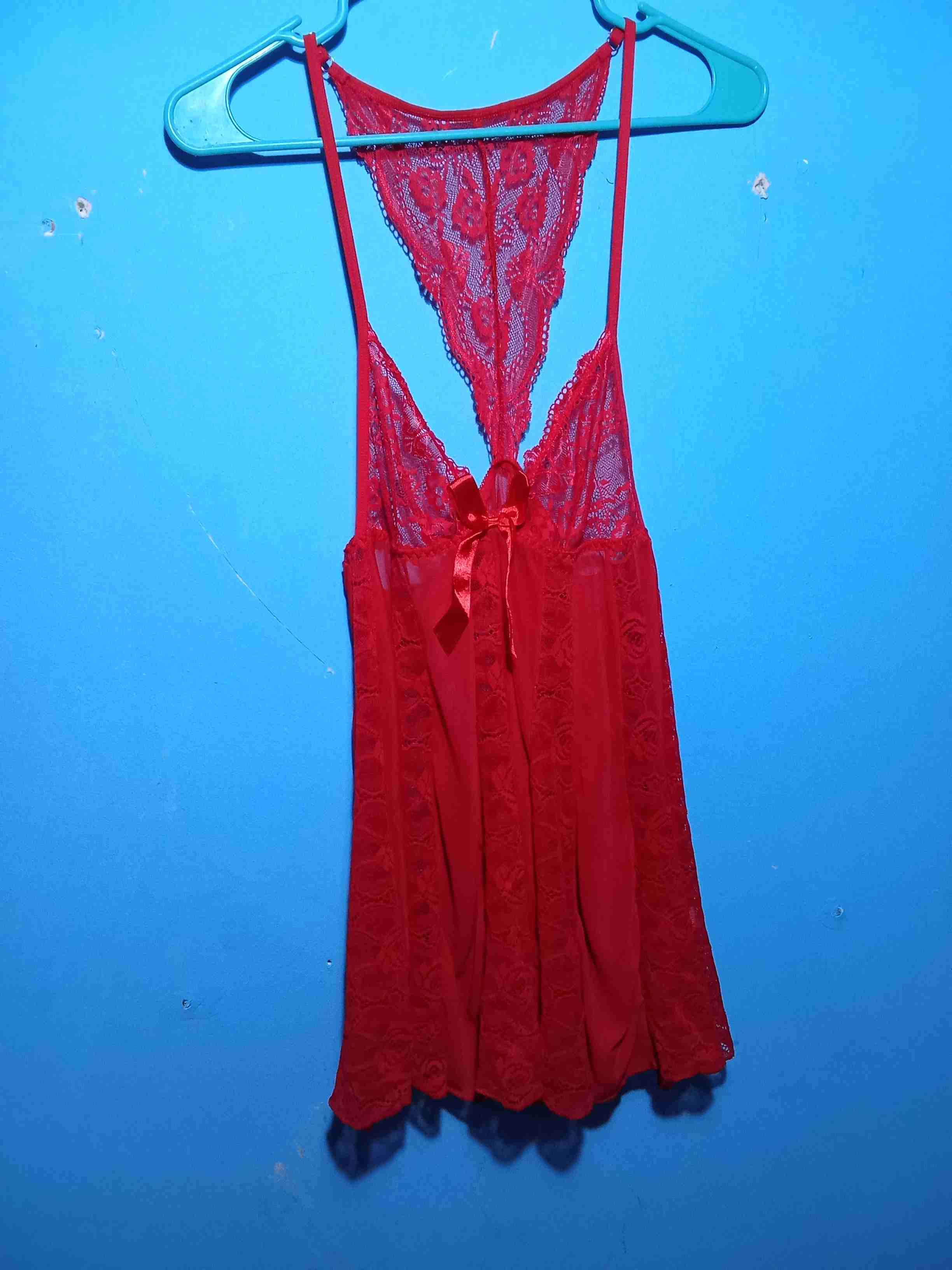 Babydoll rojo encaje