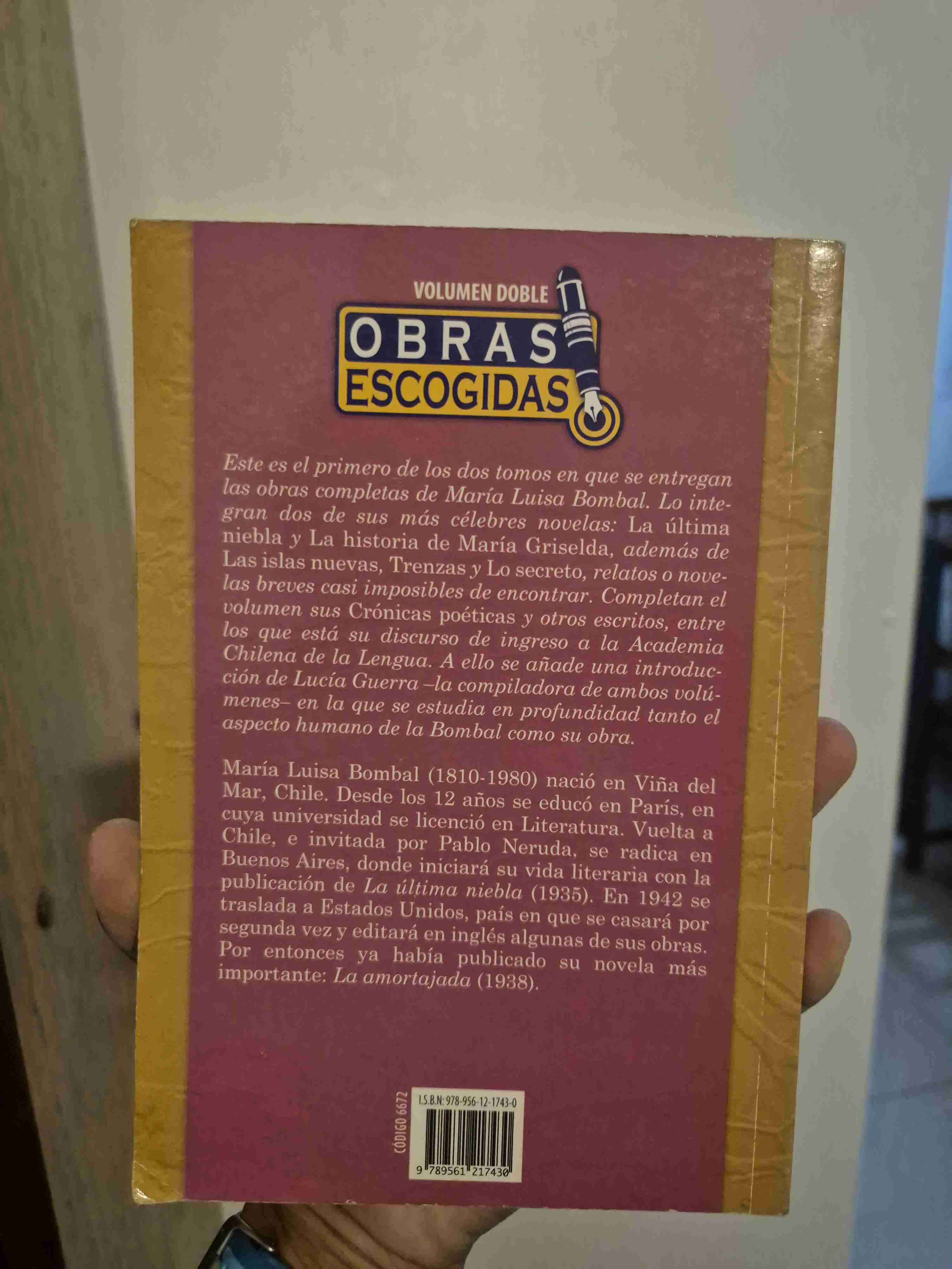 Obras Completas Tomo 1 María Luisa Bombal - miniatura 2