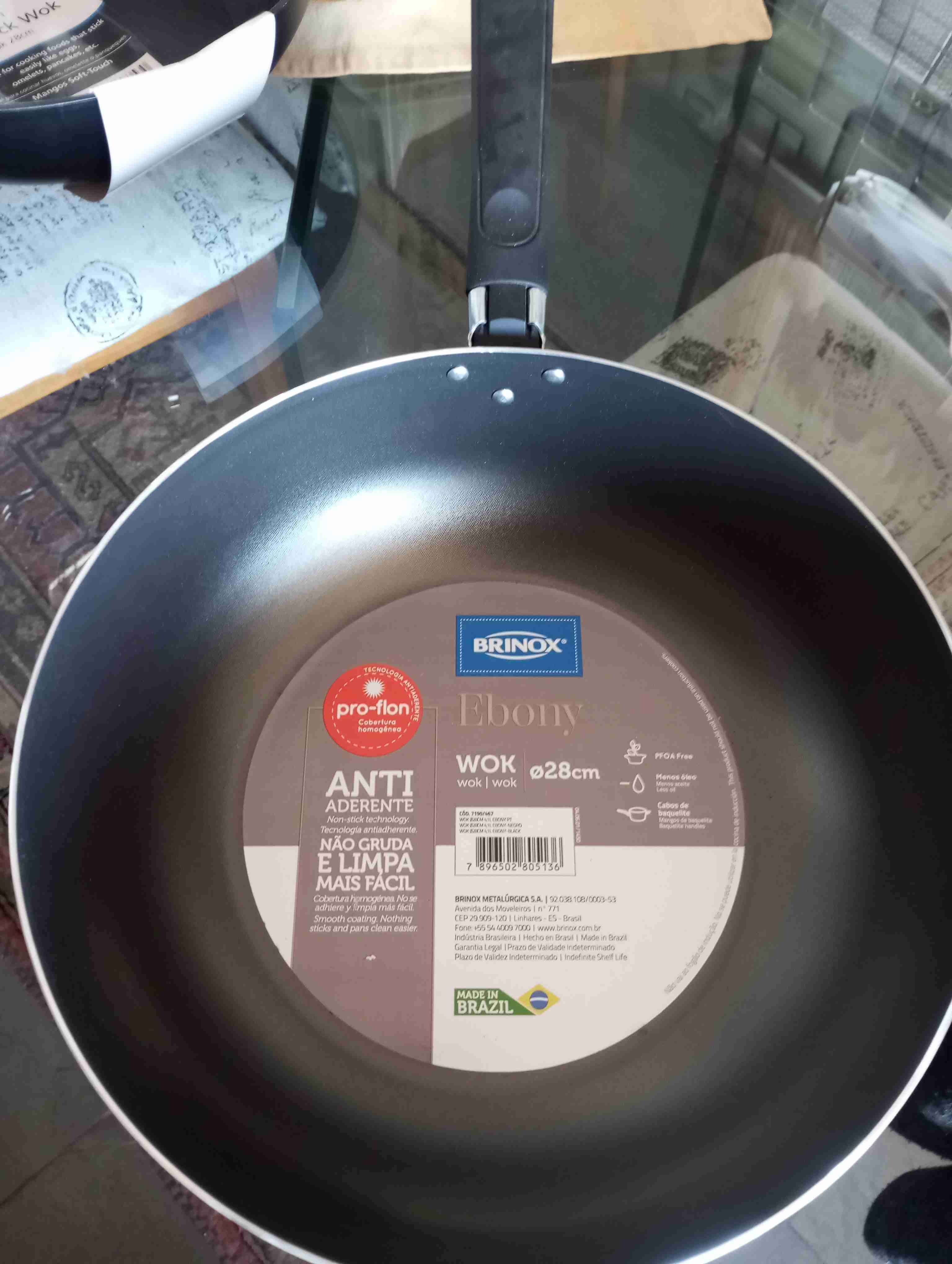 Wok antiadherente 28cm Brinox