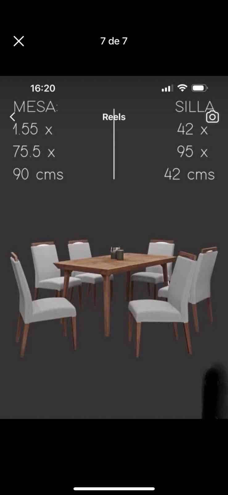 Juego de comedor con 6 sillas - miniatura 3
