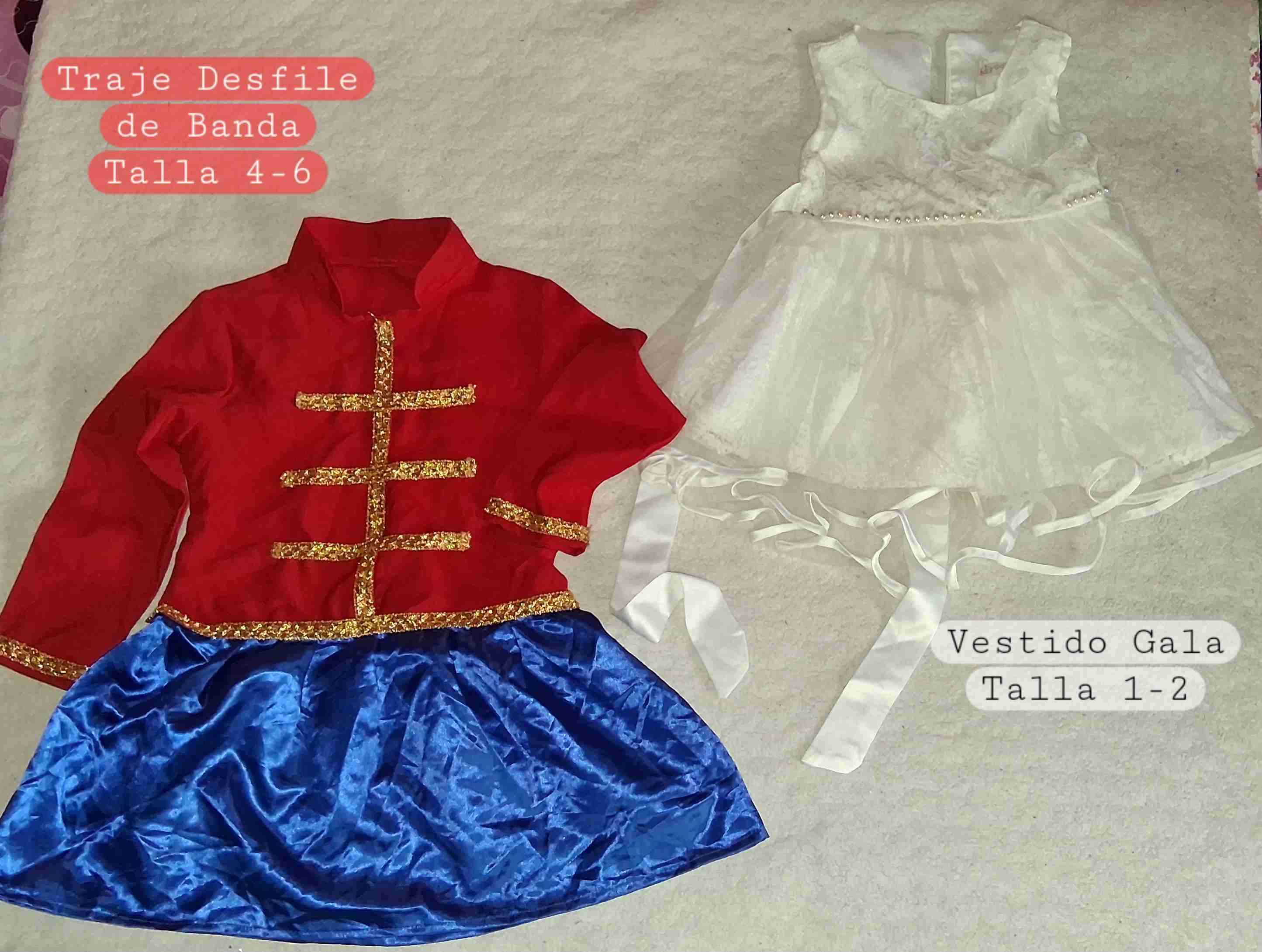 Dos trajes infantiles, desfilede banda y otrodgala