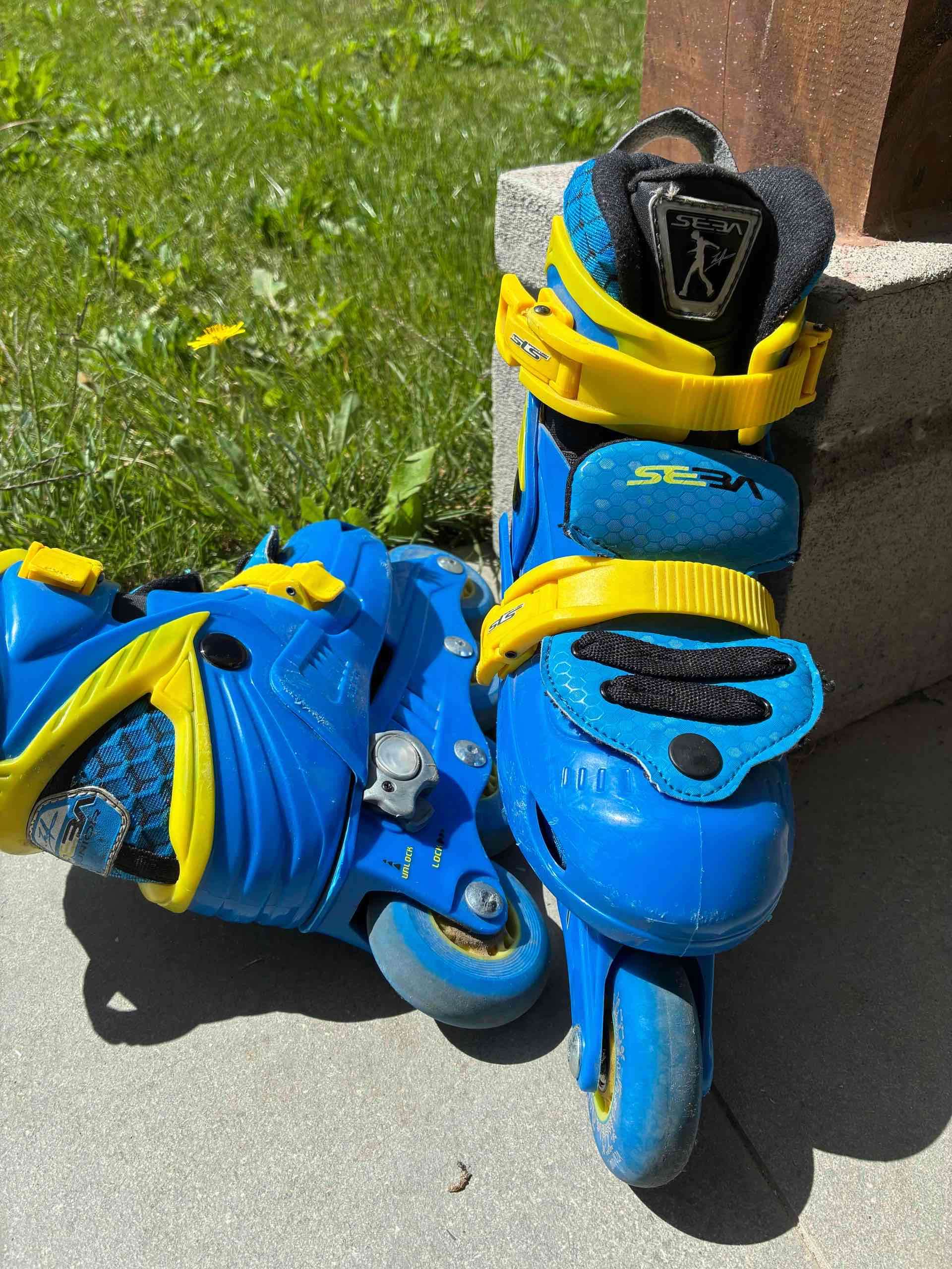 Patines en línea azules para niños - miniatura 2