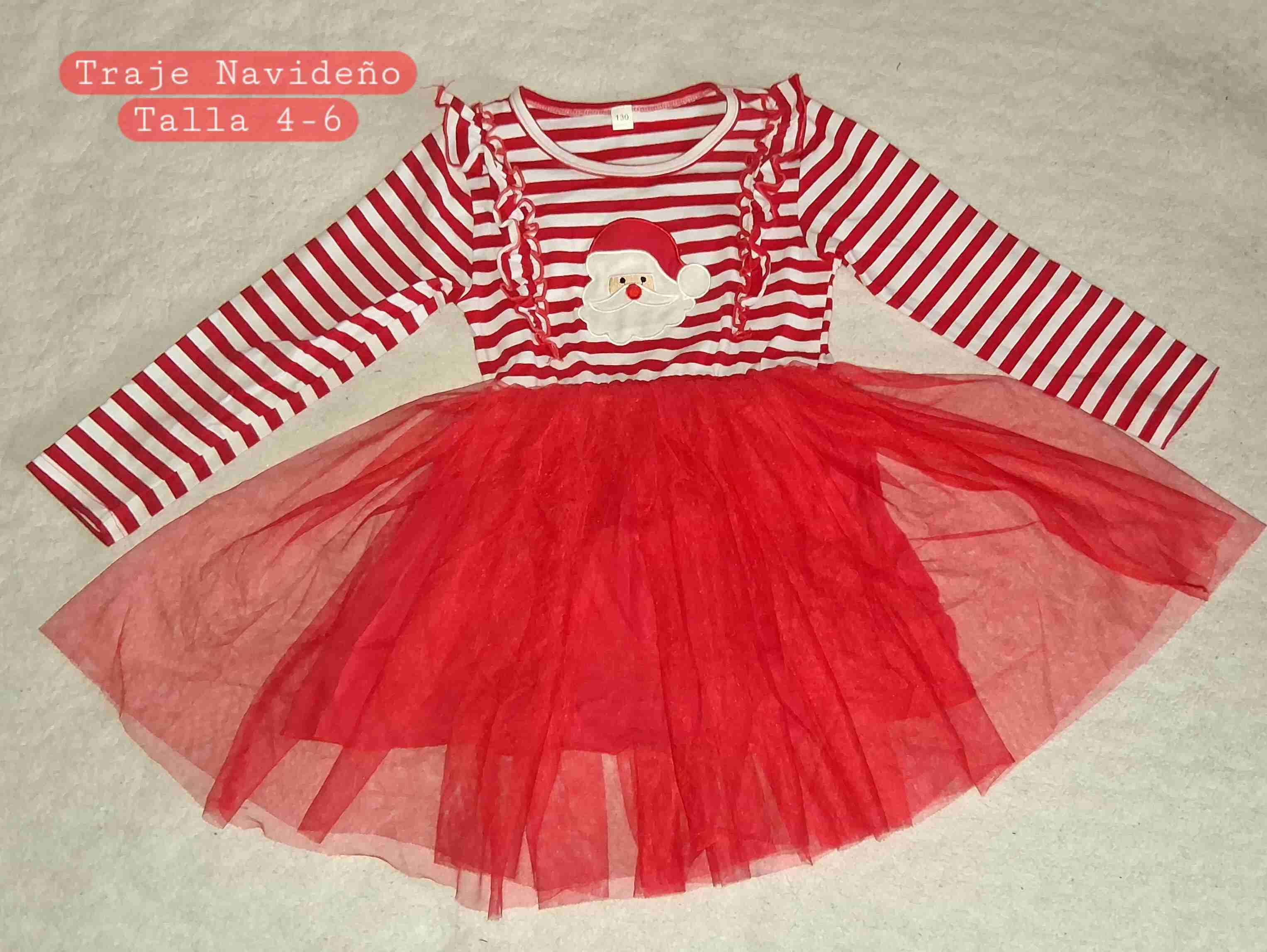 Vestido navideño infantil rojo