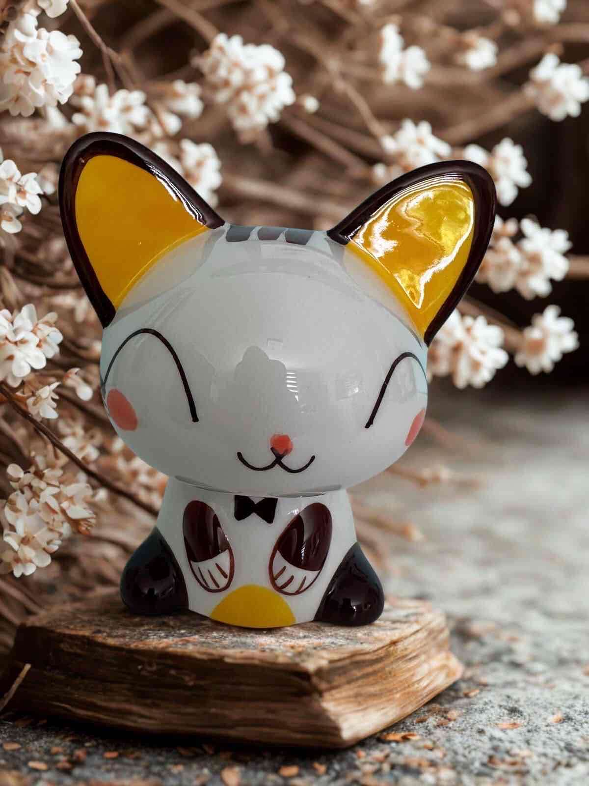 Maneki Neko de cerámica - miniatura 2