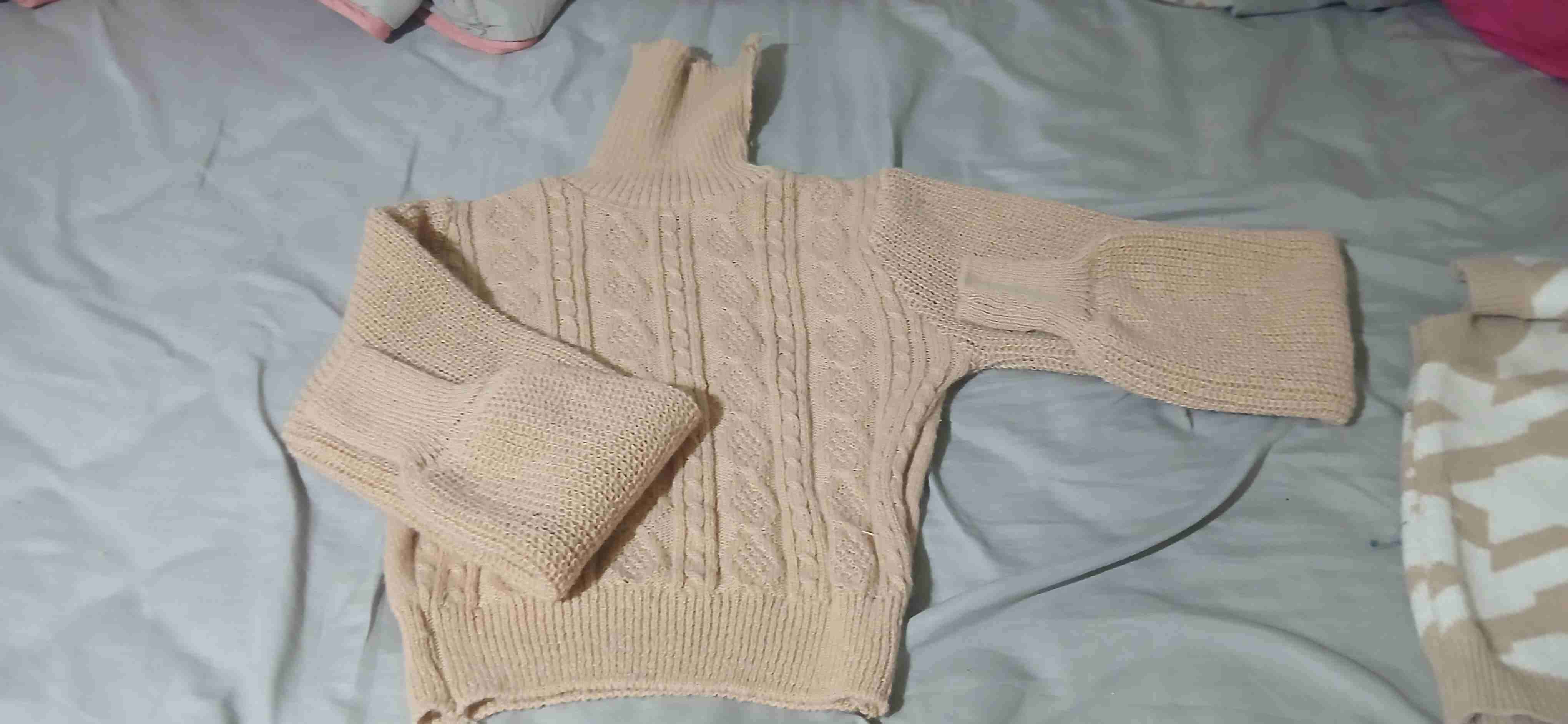 Suéter de lana beige - miniatura 2